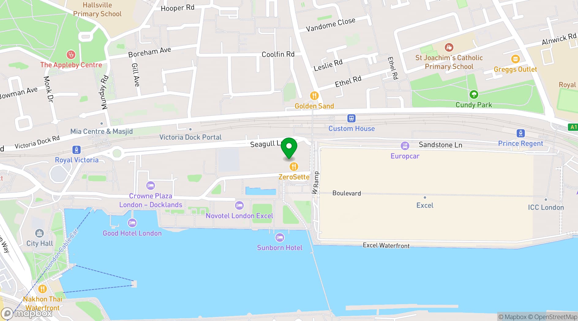 Map showing Fox Excel 