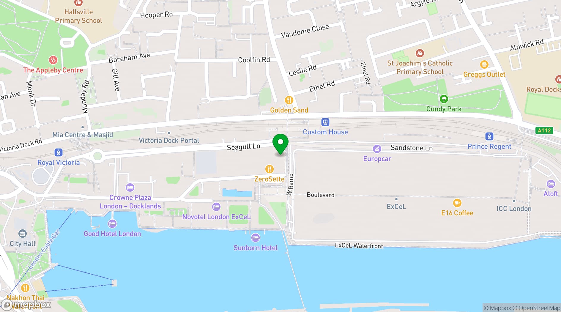 Map showing Fox Excel