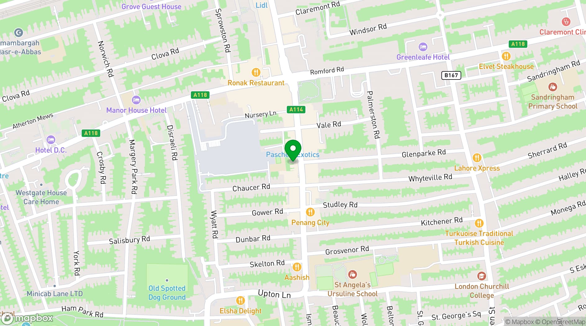 Map showing Exam Centre London