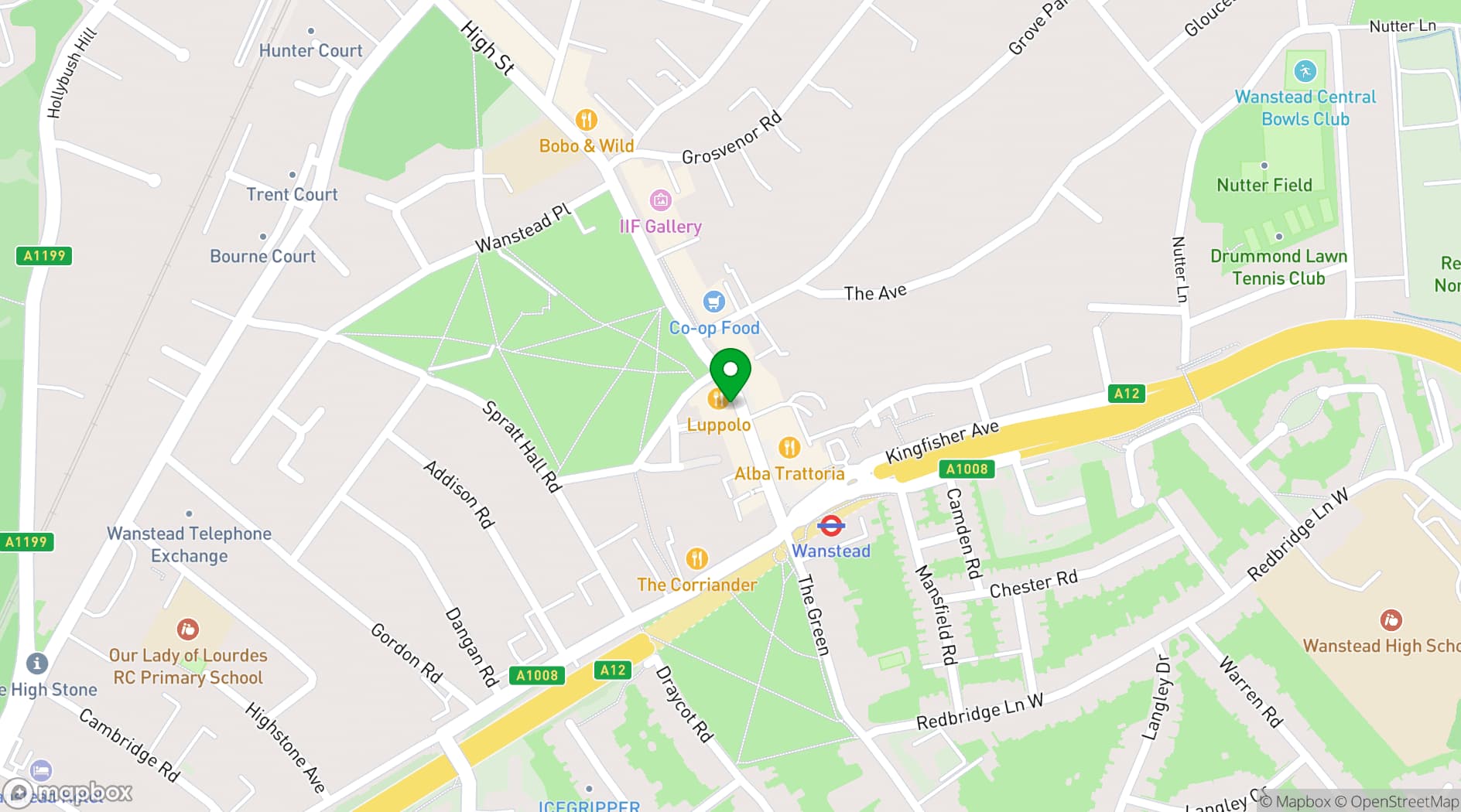 Map showing Wanstead Works
