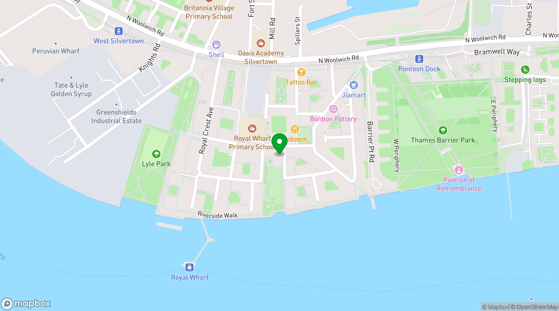 Map showing Kaboom Lounge & Restaurant