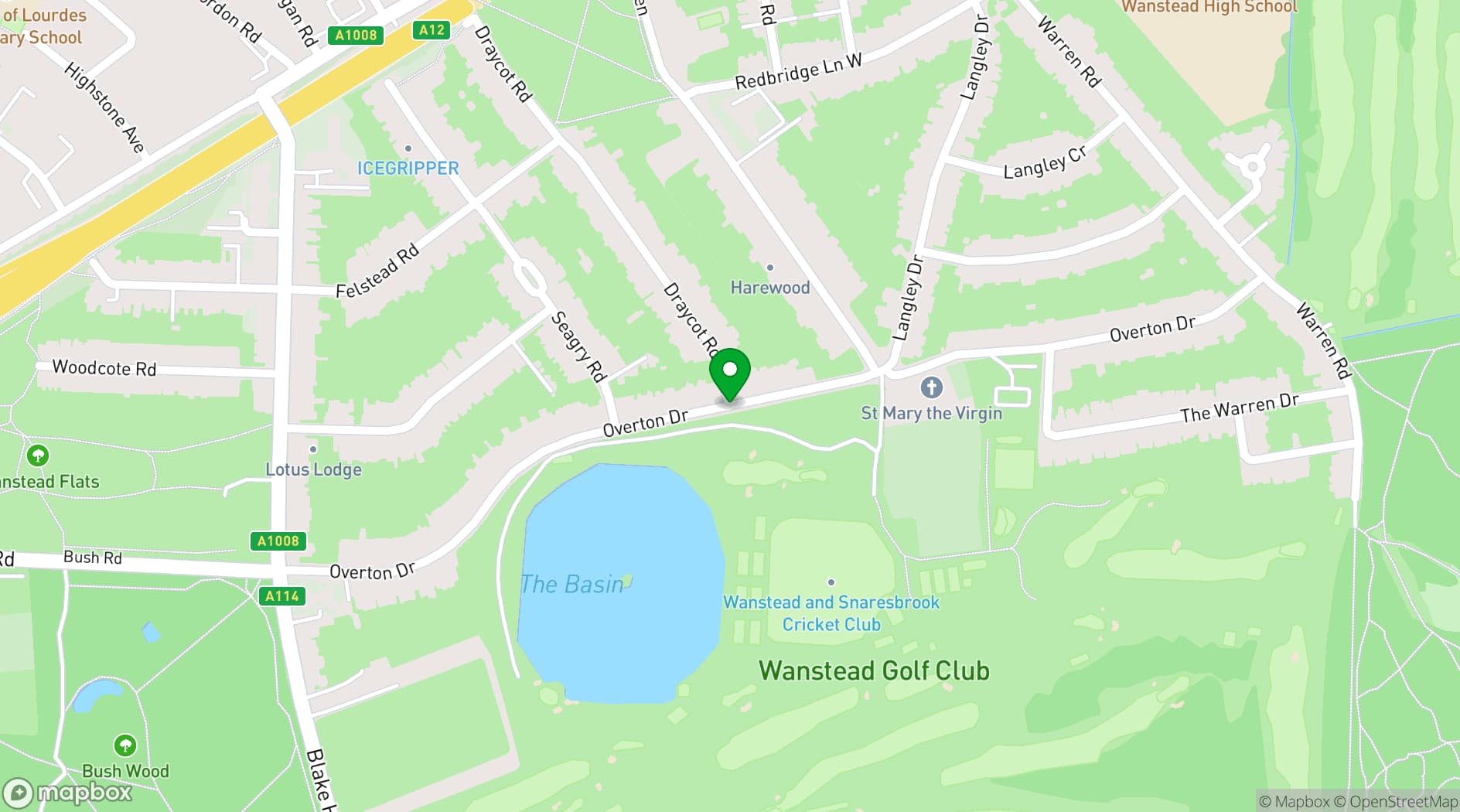 Map showing WGC London