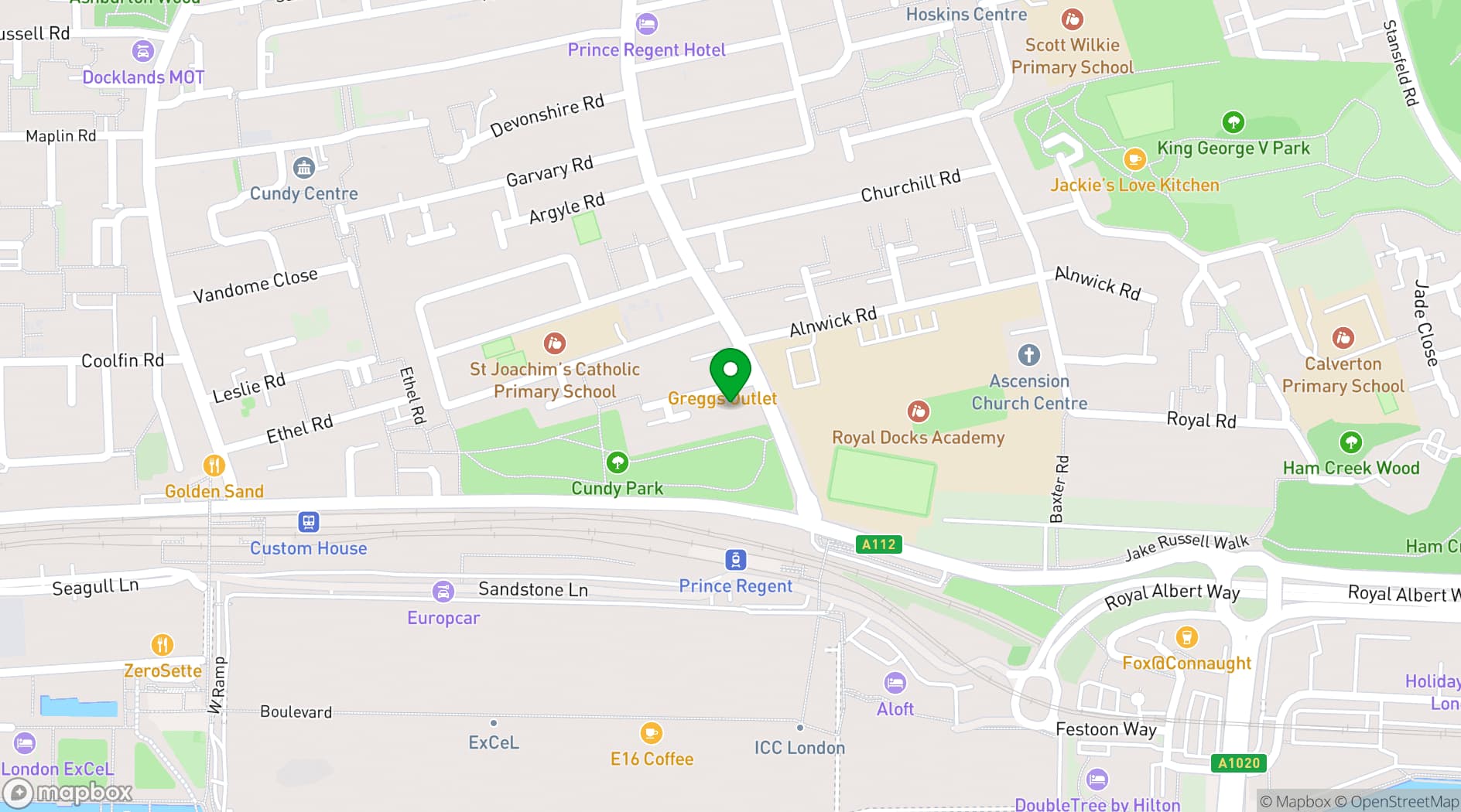 Map showing Garden Community Cafe