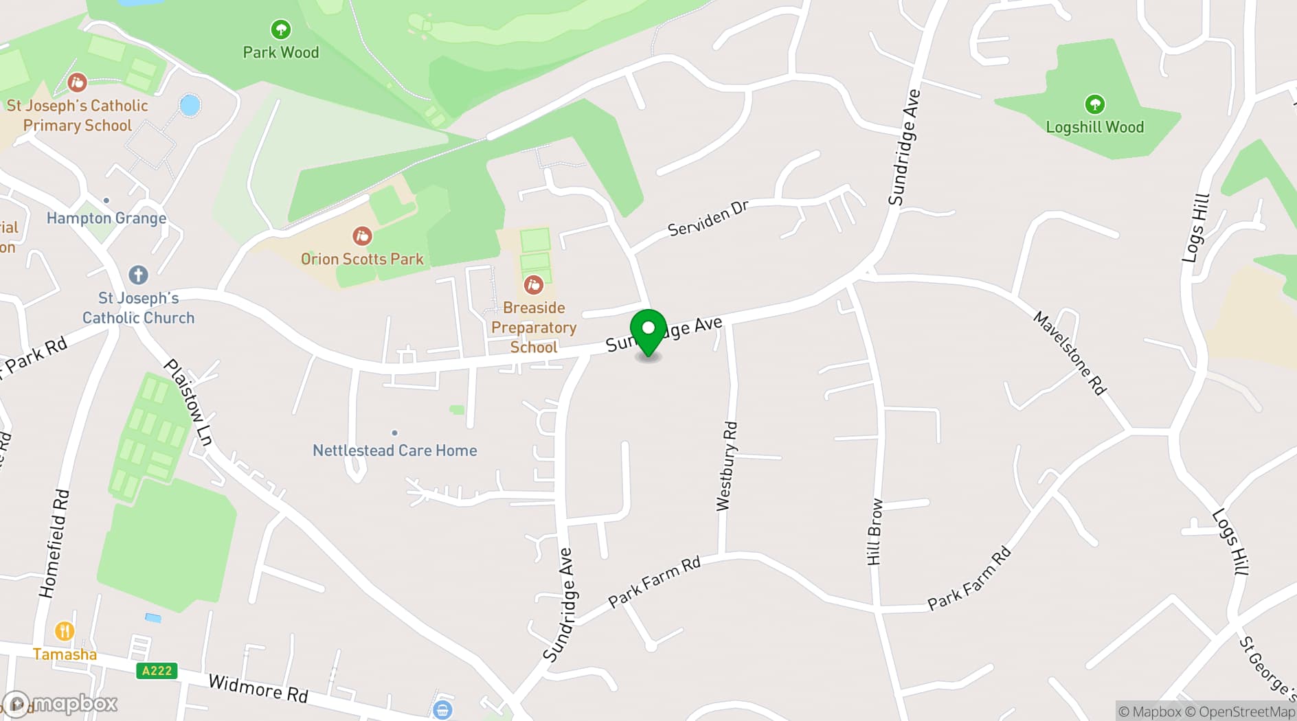Map showing Ripley Arts Centre