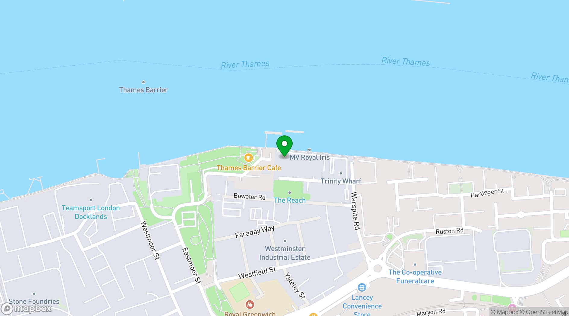 Map showing London Sculpture Workshop