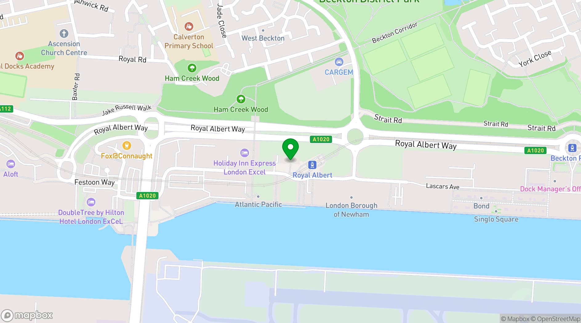 Map showing BIG FRIDGE