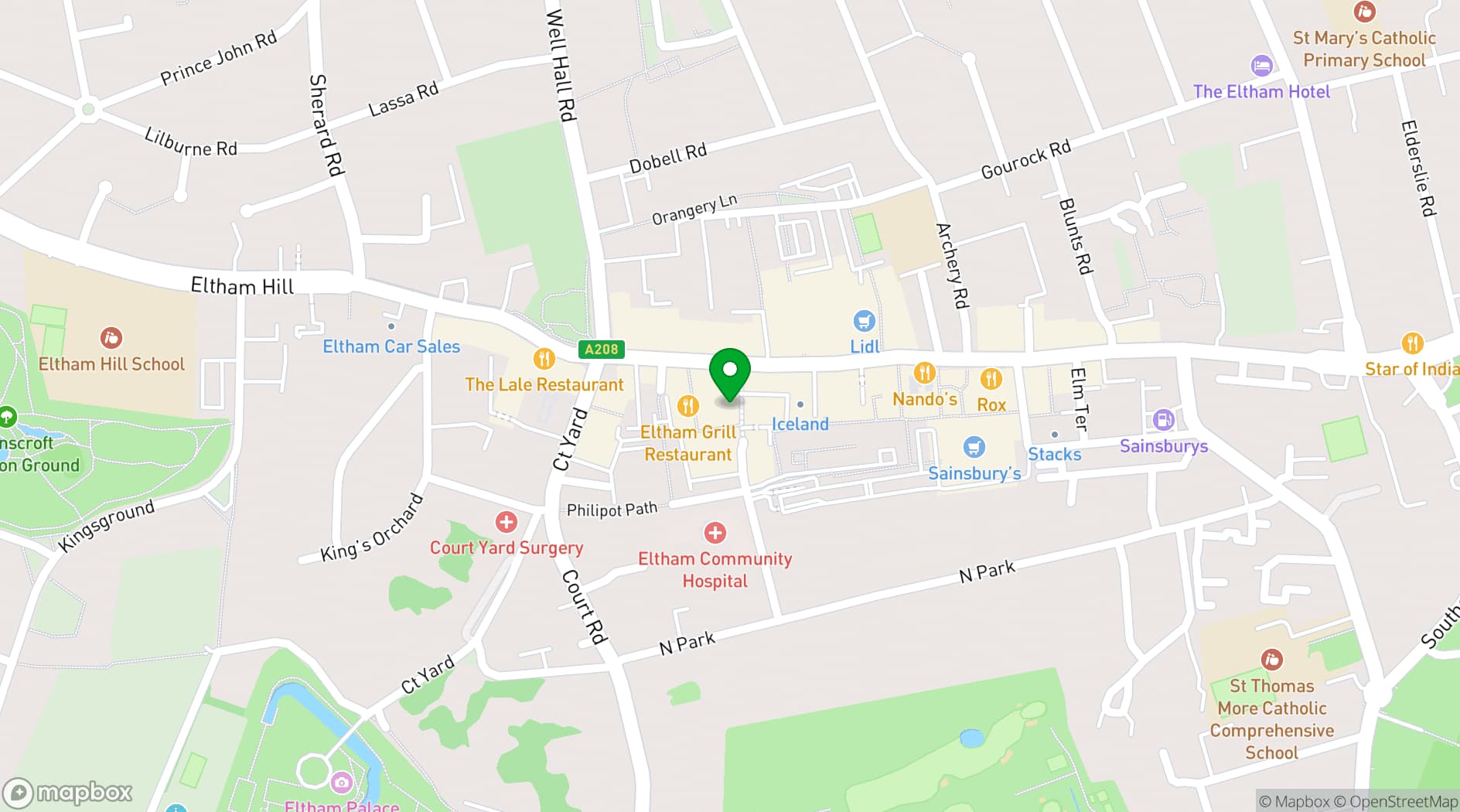 Map showing Eltham GPO
