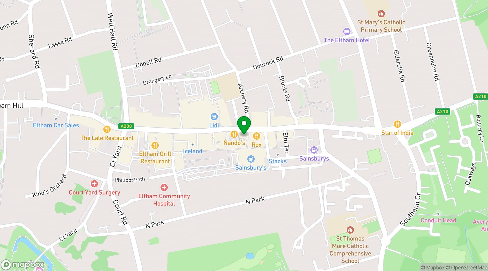 Map showing St Mary's Community Centre