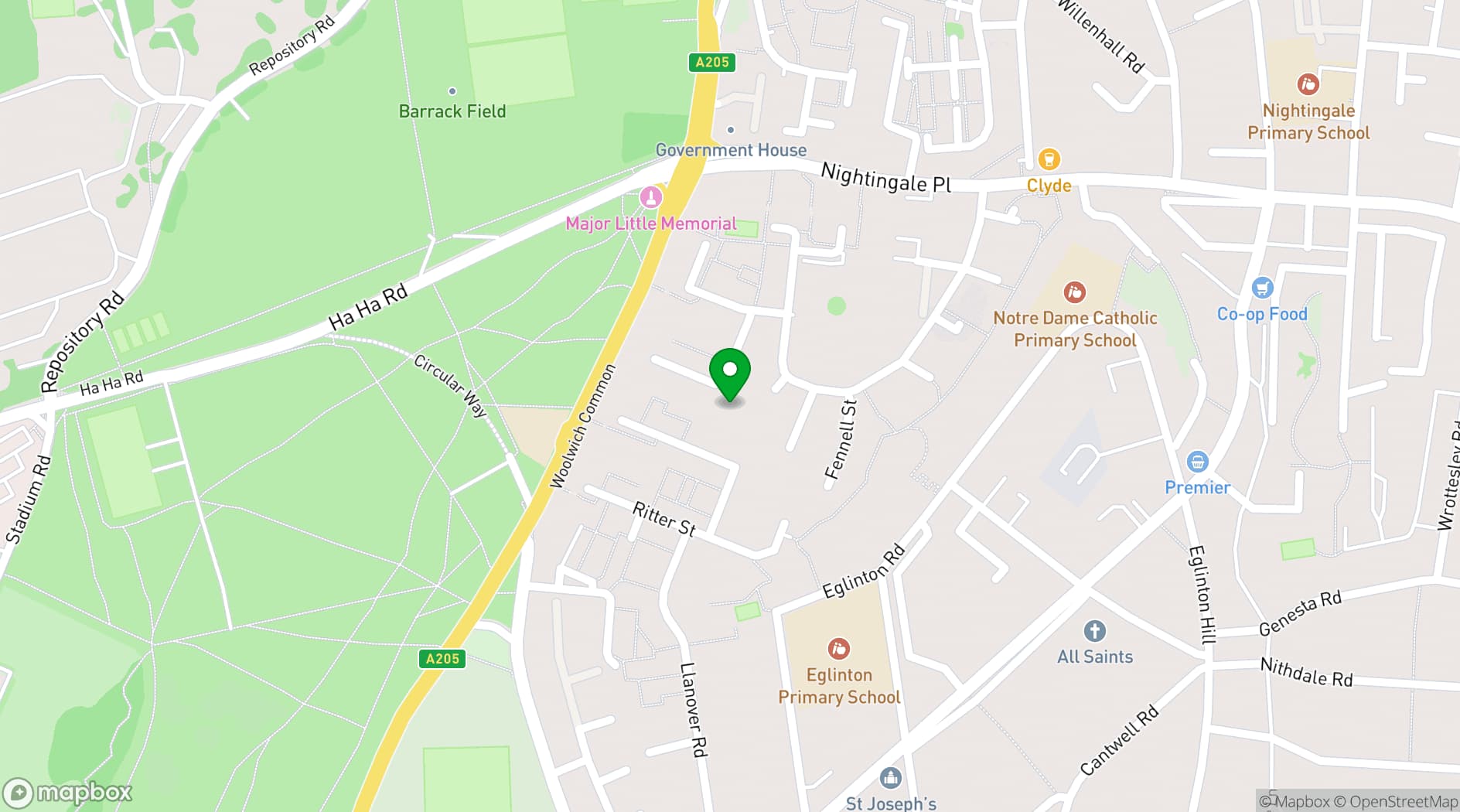 Map showing Lalu Catering Services