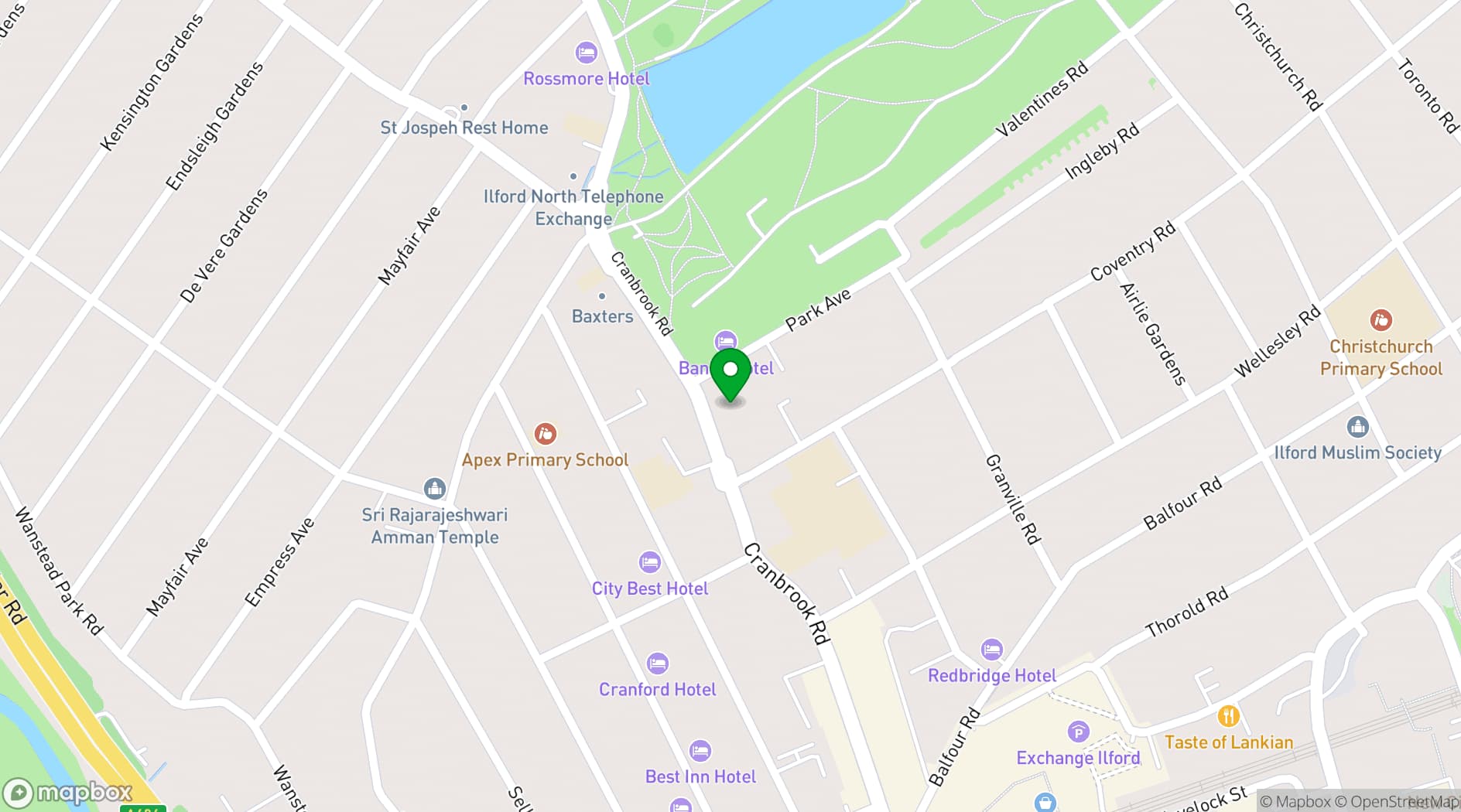 Map showing Crown Banqueting Suite