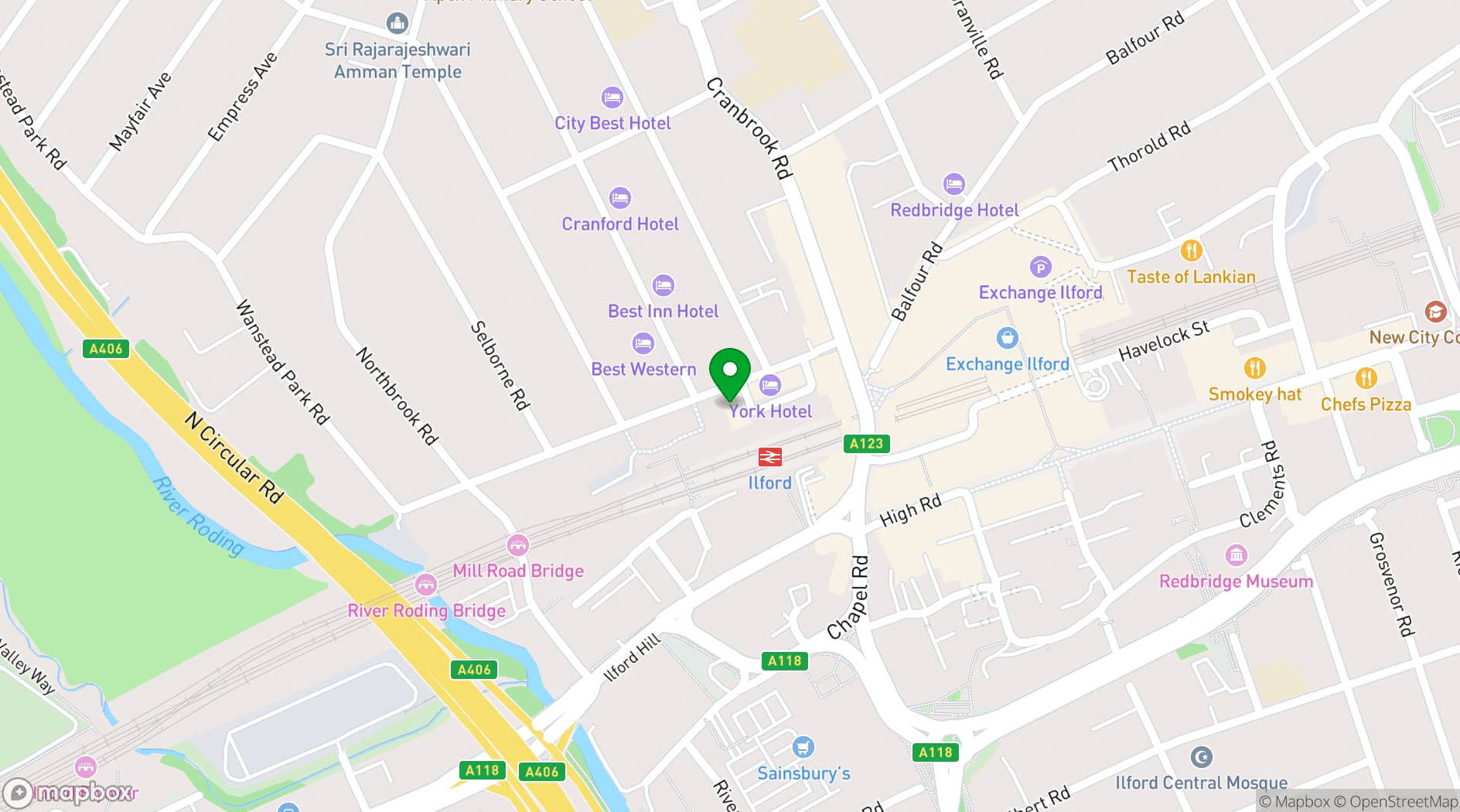 Map showing Lucky 8 Hotel