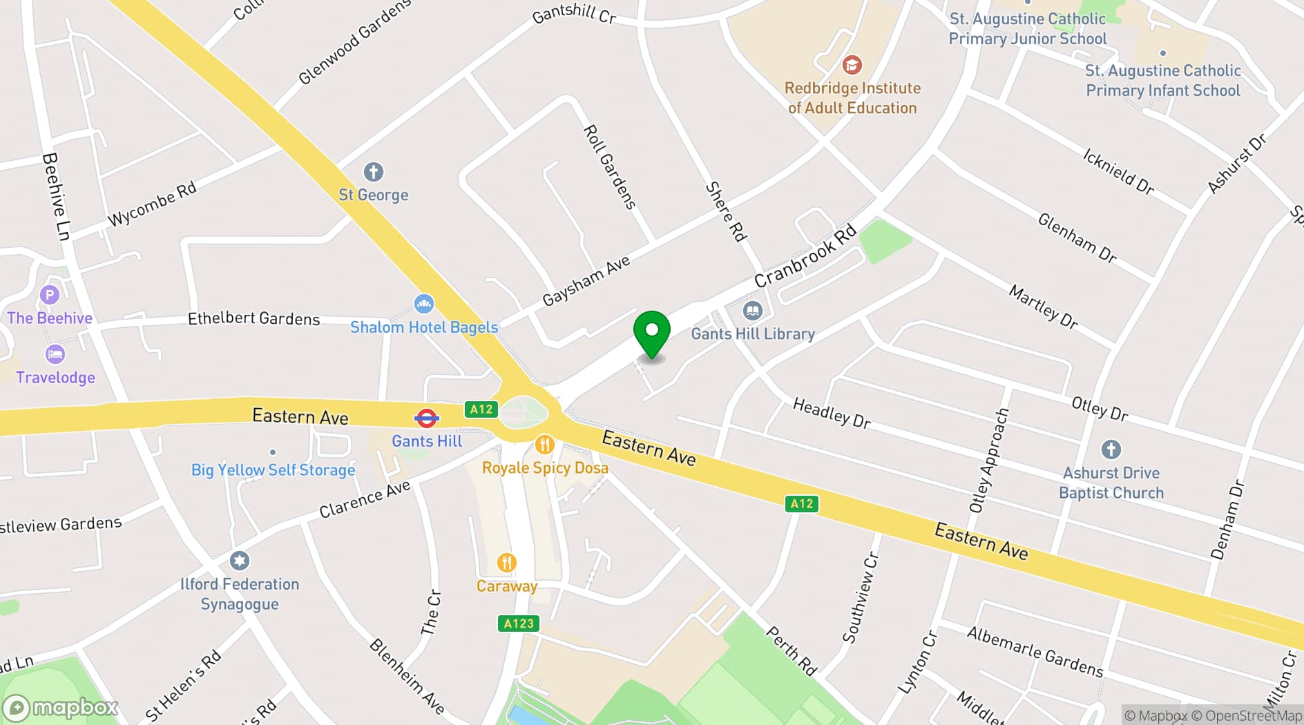 Map showing Faces Nightclub