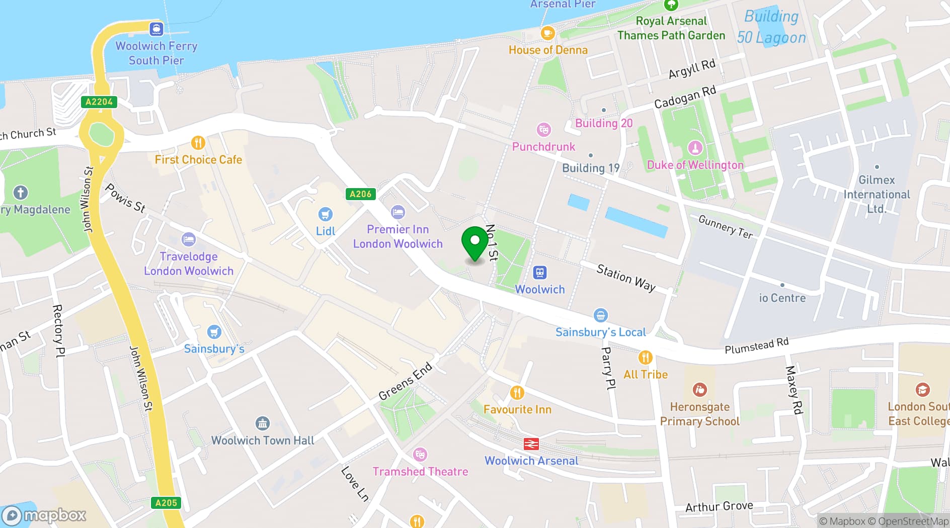 Map showing The Guard House