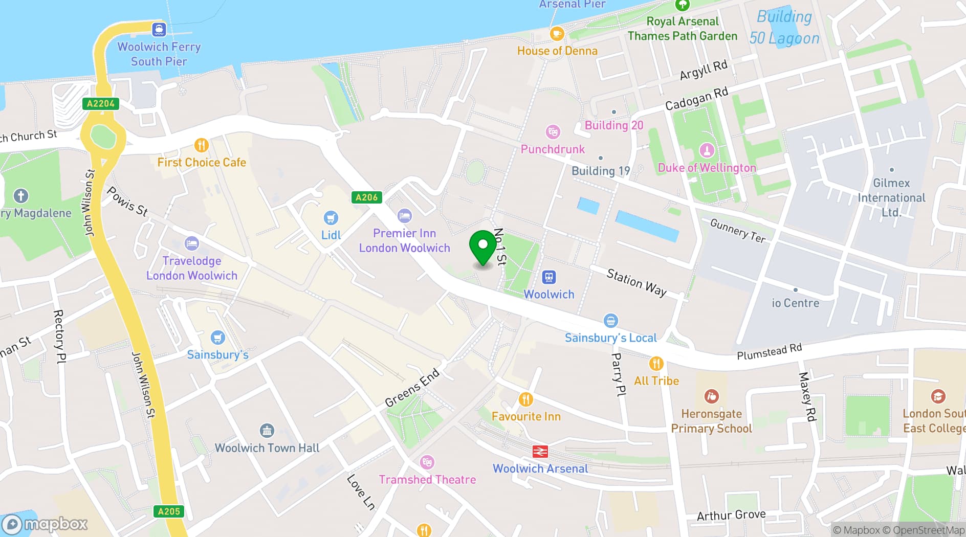 Map showing The Guard House