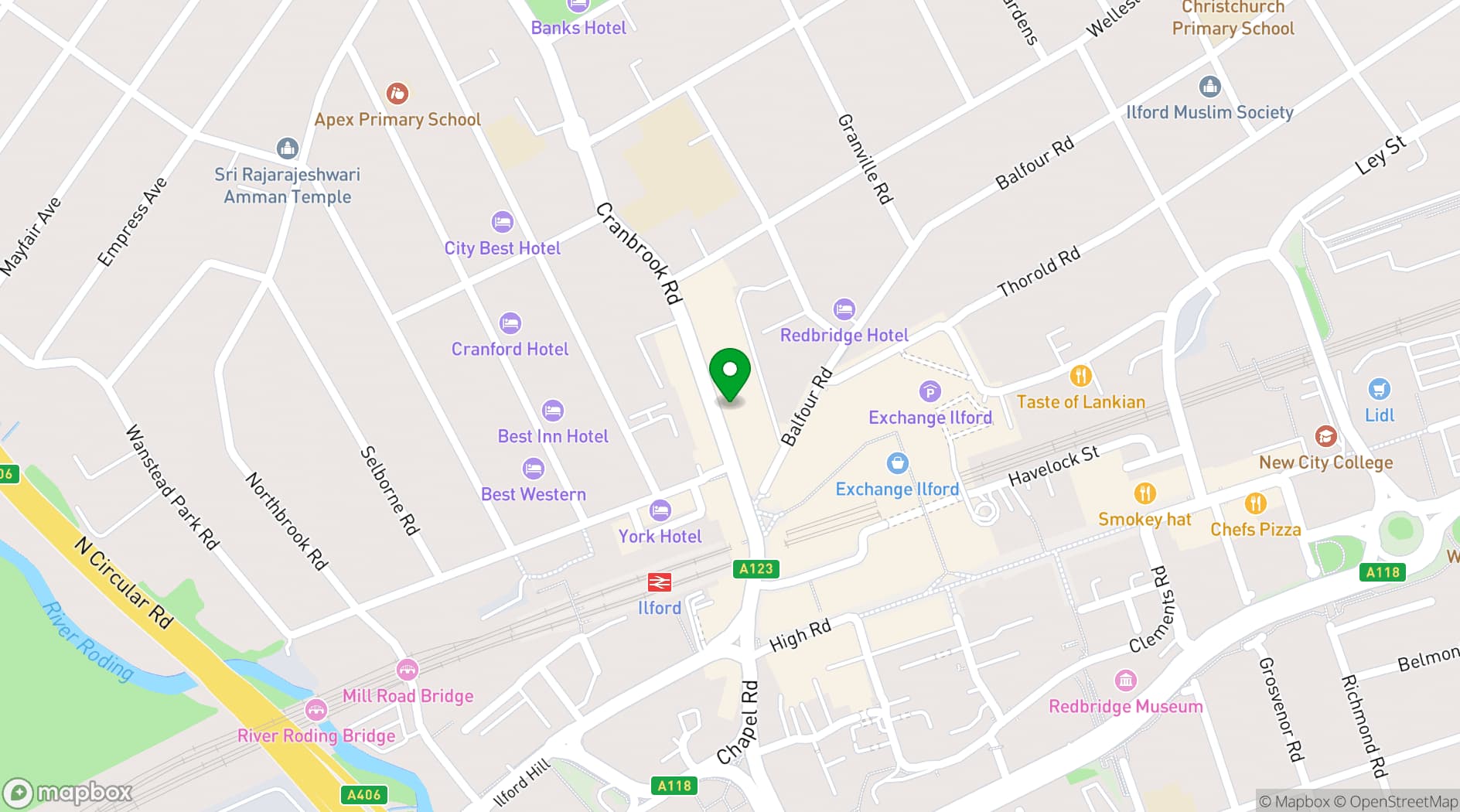 Map showing Best Western Greater London Hotel