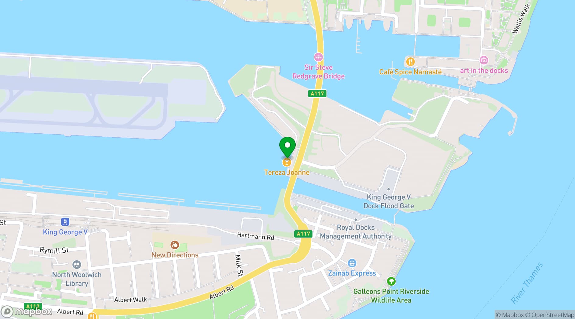 Map showing Tereza Joanne