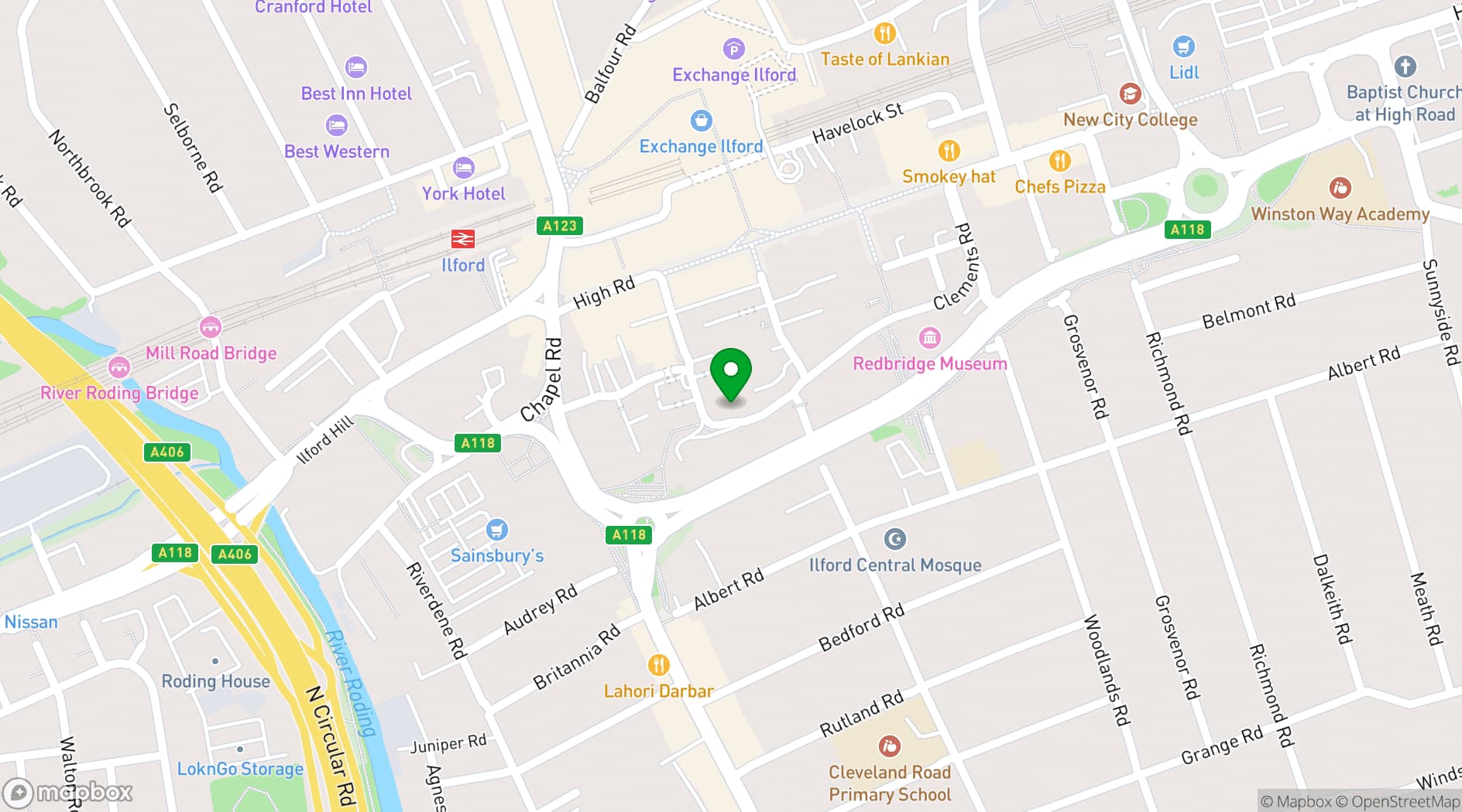 Map showing City Gates Church