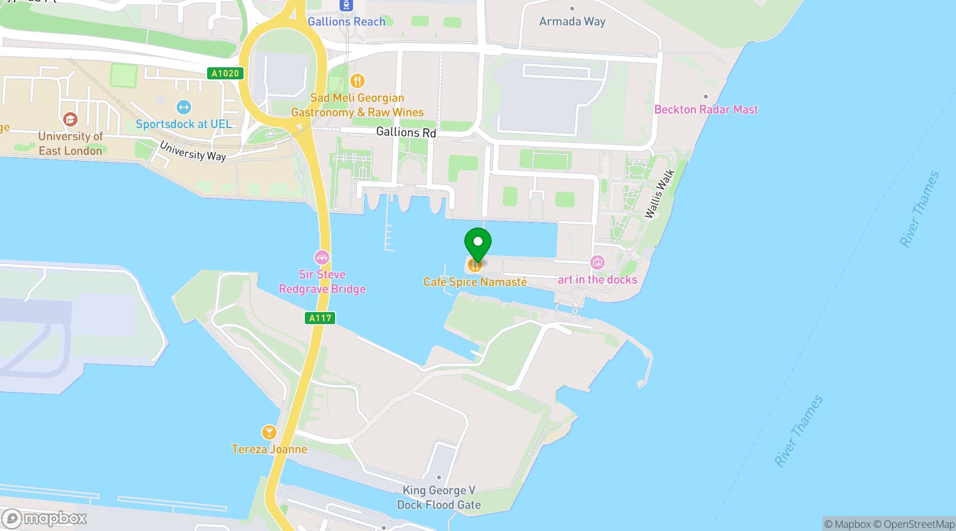 Map showing Lockside Kitchen