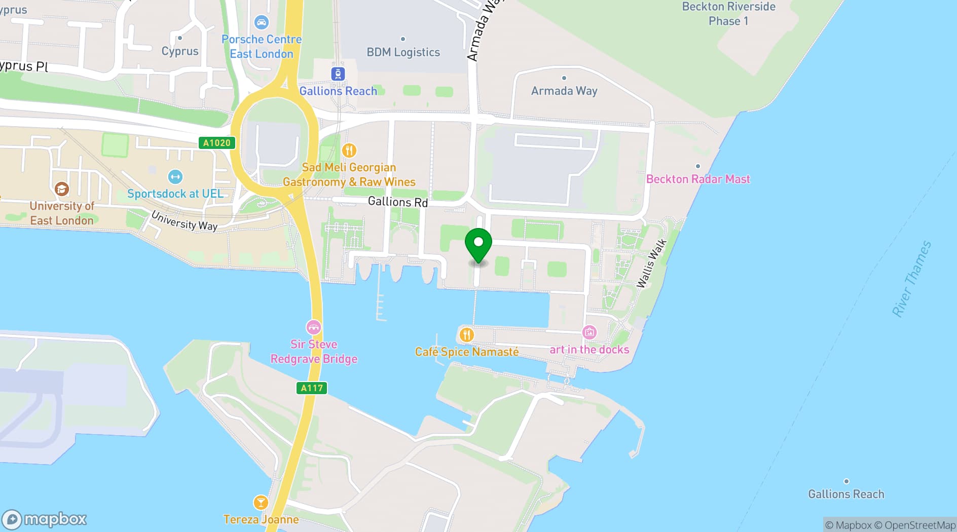 Map showing R.A.W Labs