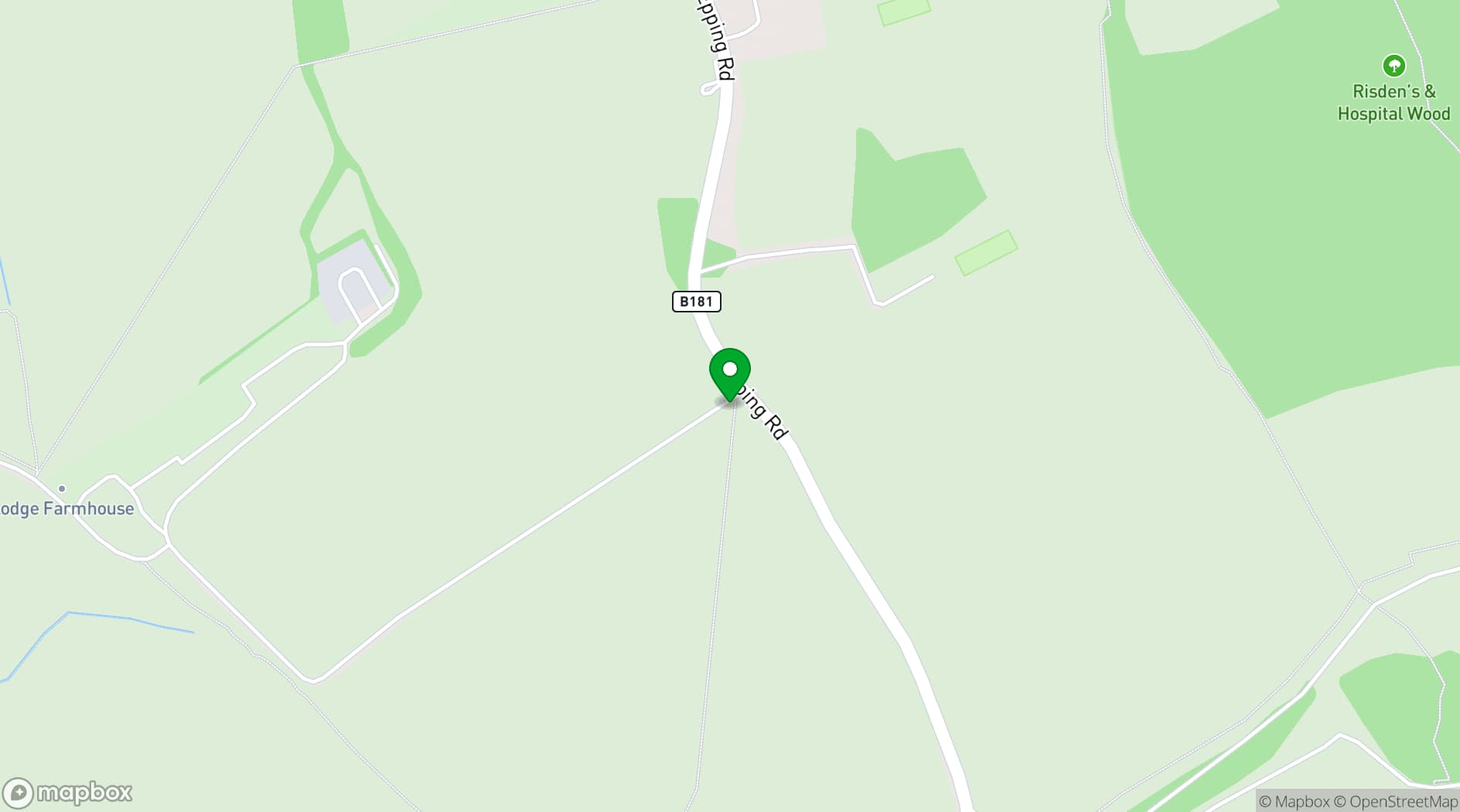 Map showing The Barns at Lodge Farm