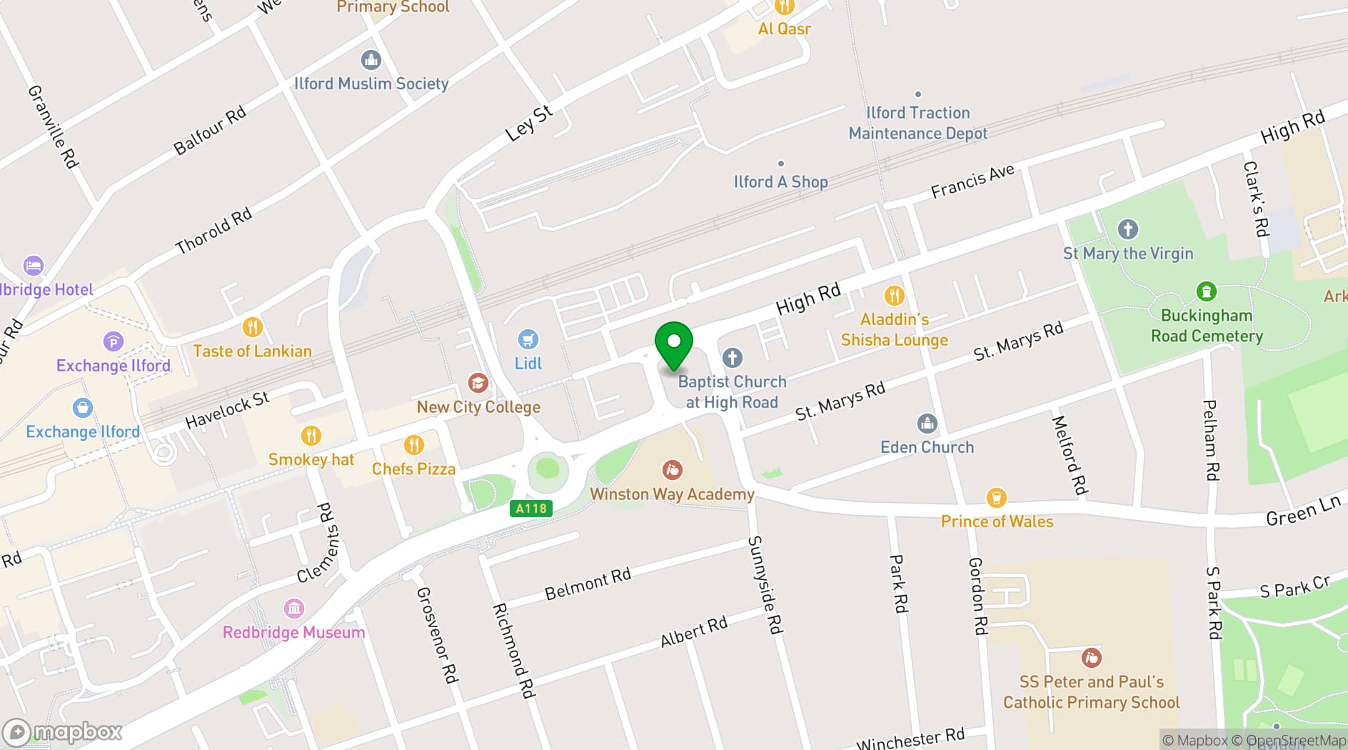 Map showing Praba Banqueting Suite