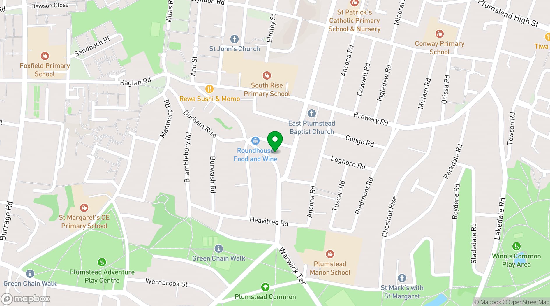 Map showing The Crescent