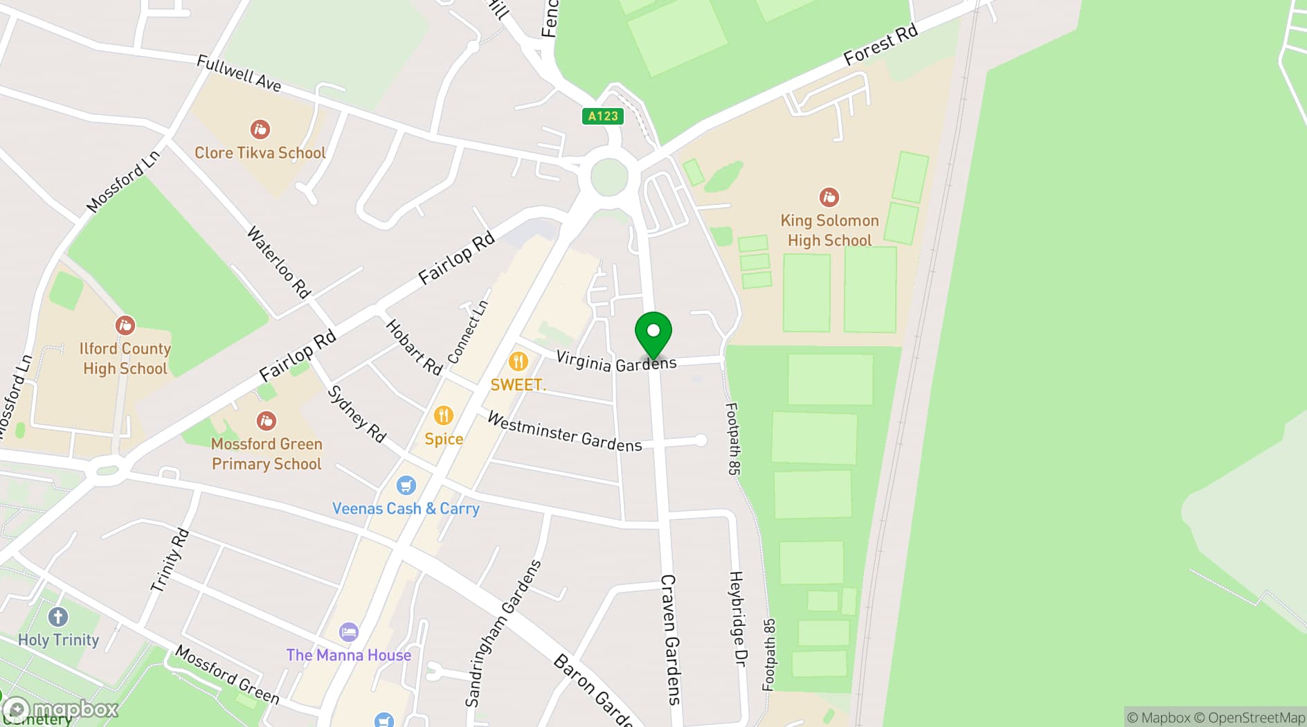 Map showing RR Venue