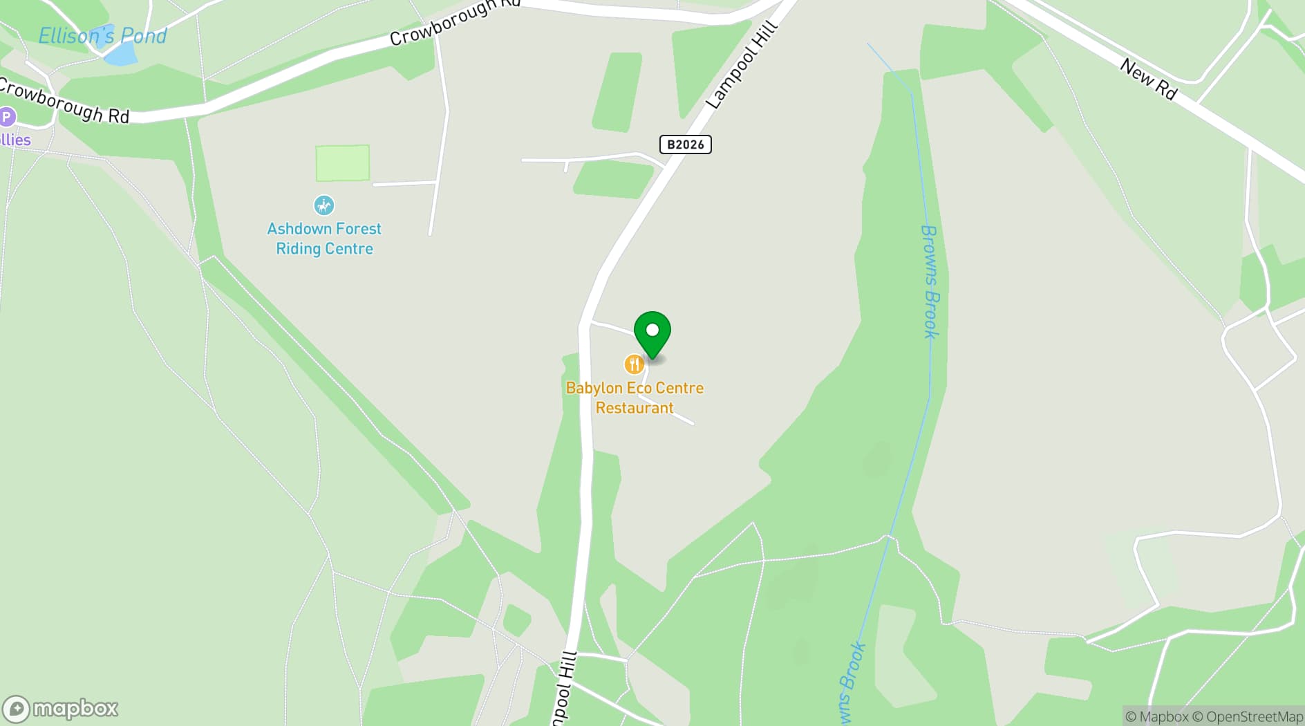 Map showing Babylon Garden Centre