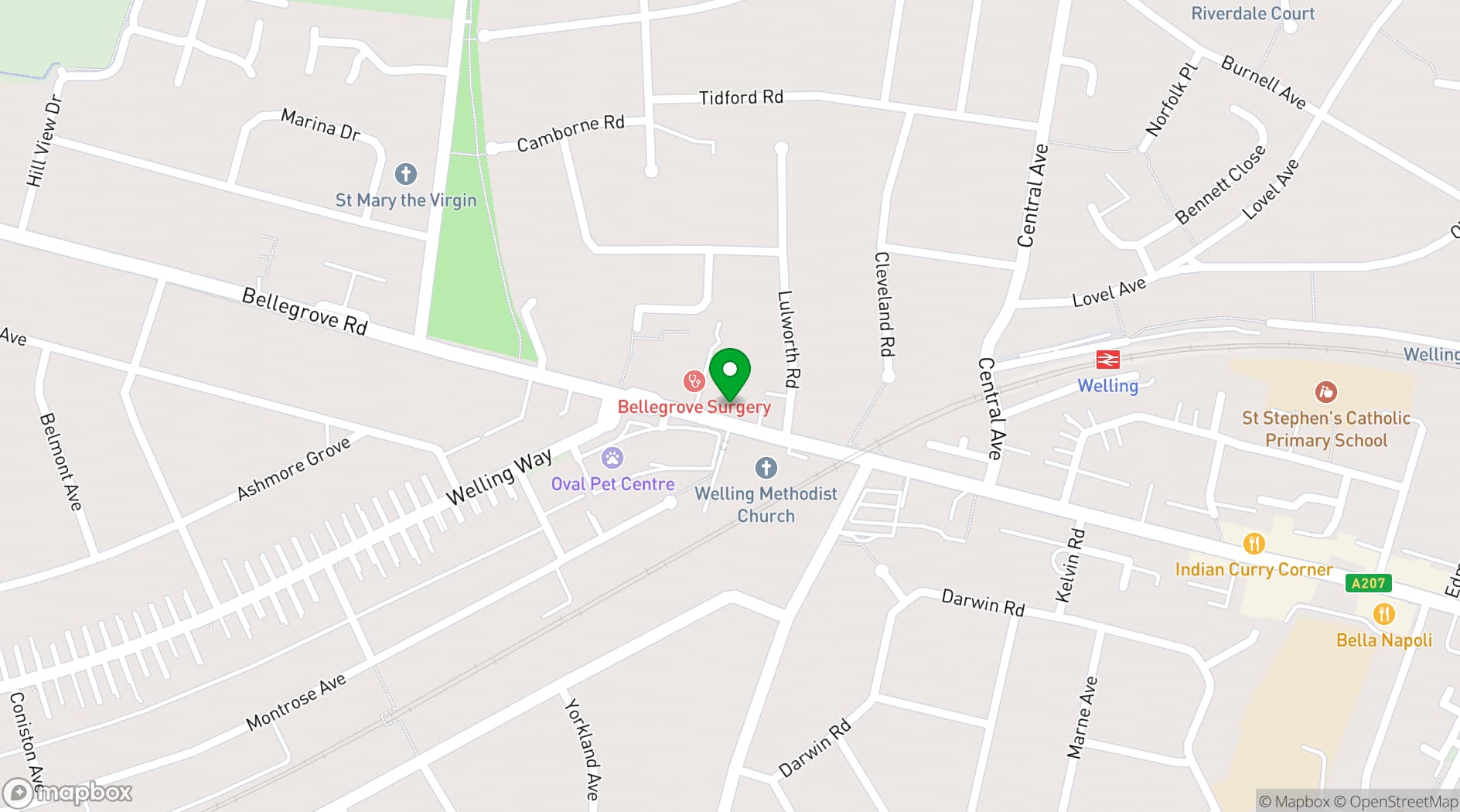 Map showing Westwood Masonic Centre