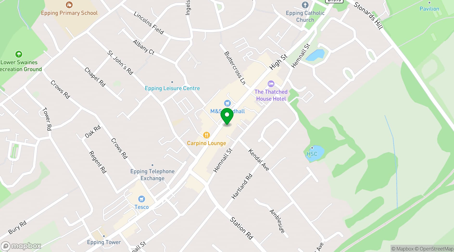 Map showing The Epping Connection