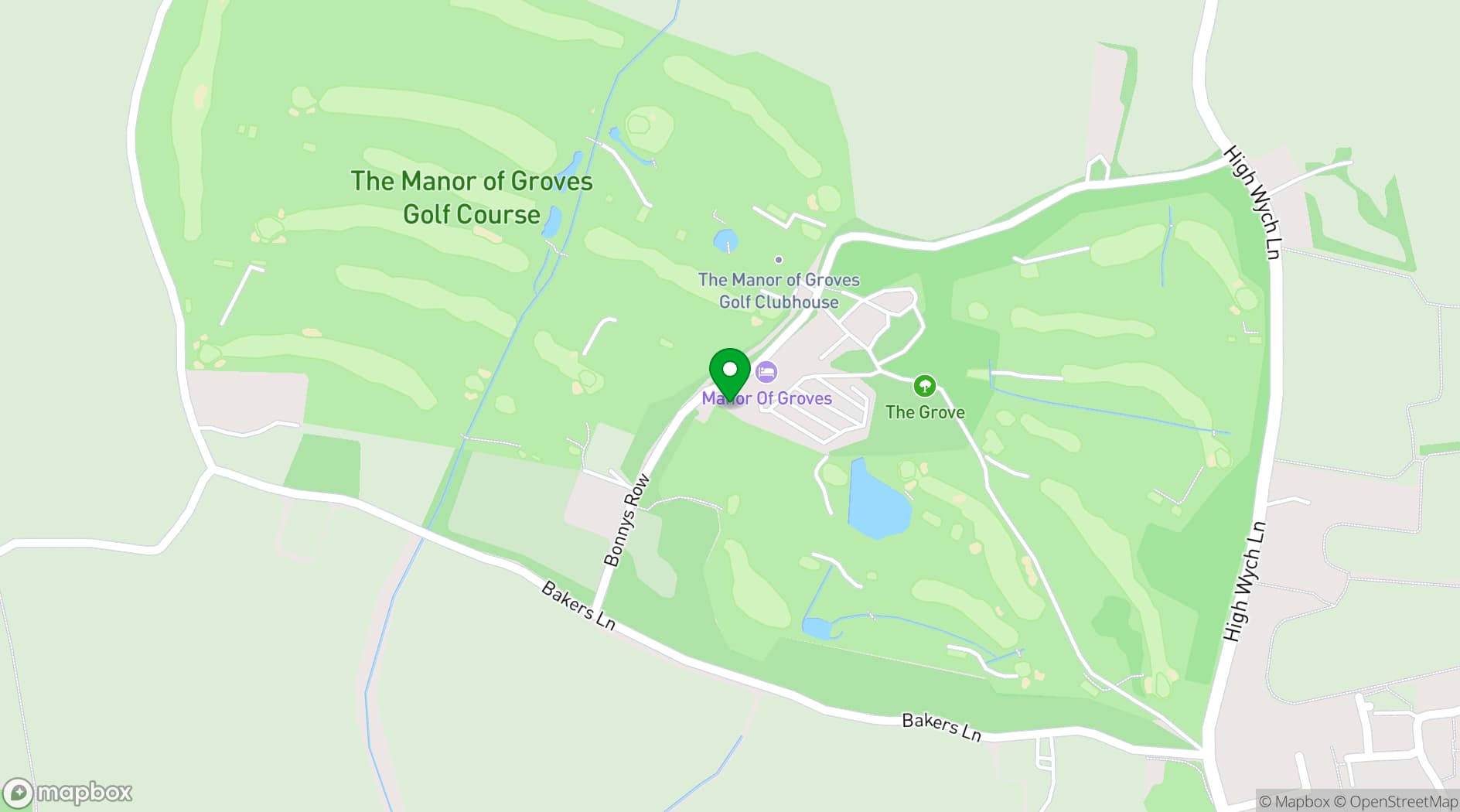 Map showing Manor of Groves