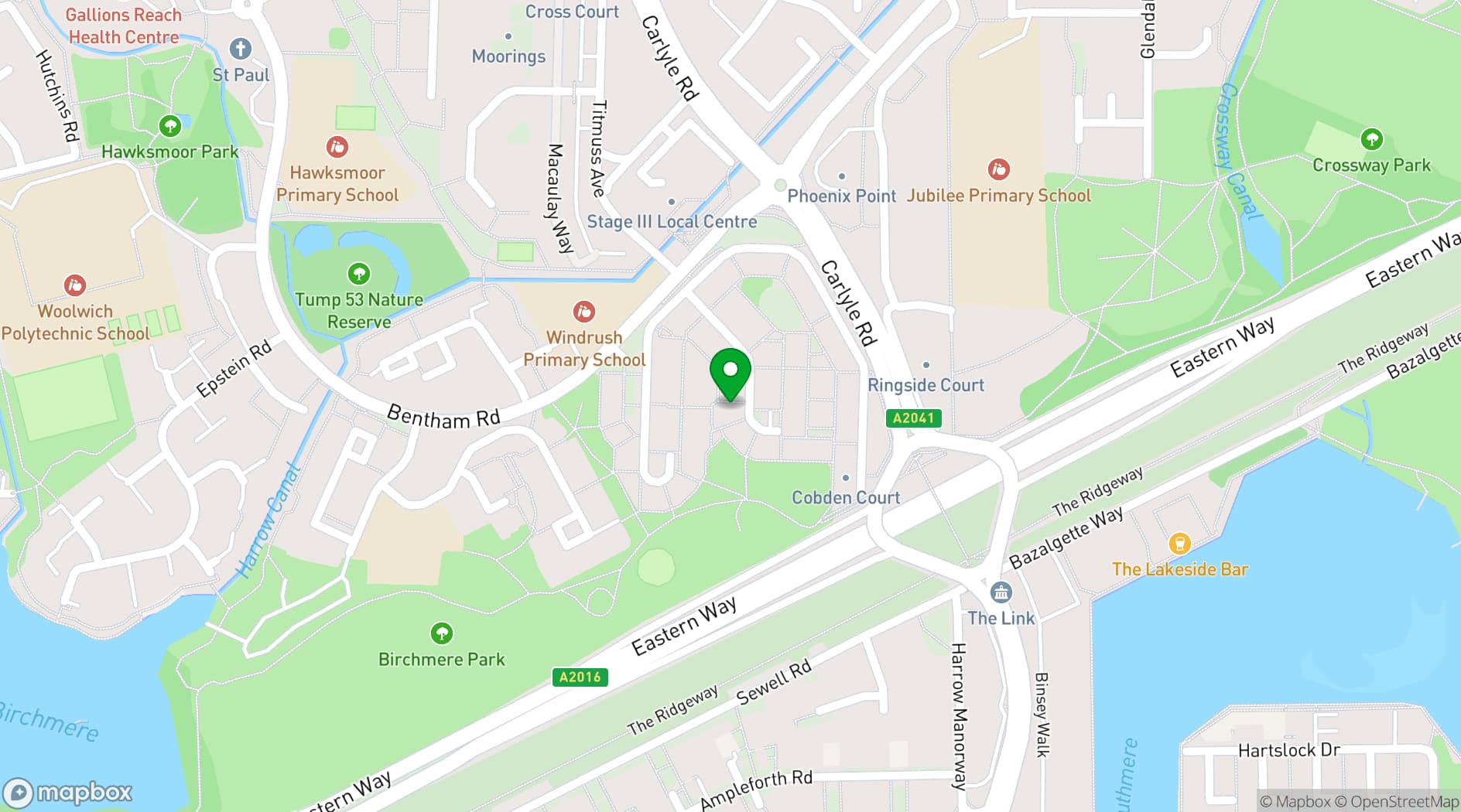Map showing Grace House