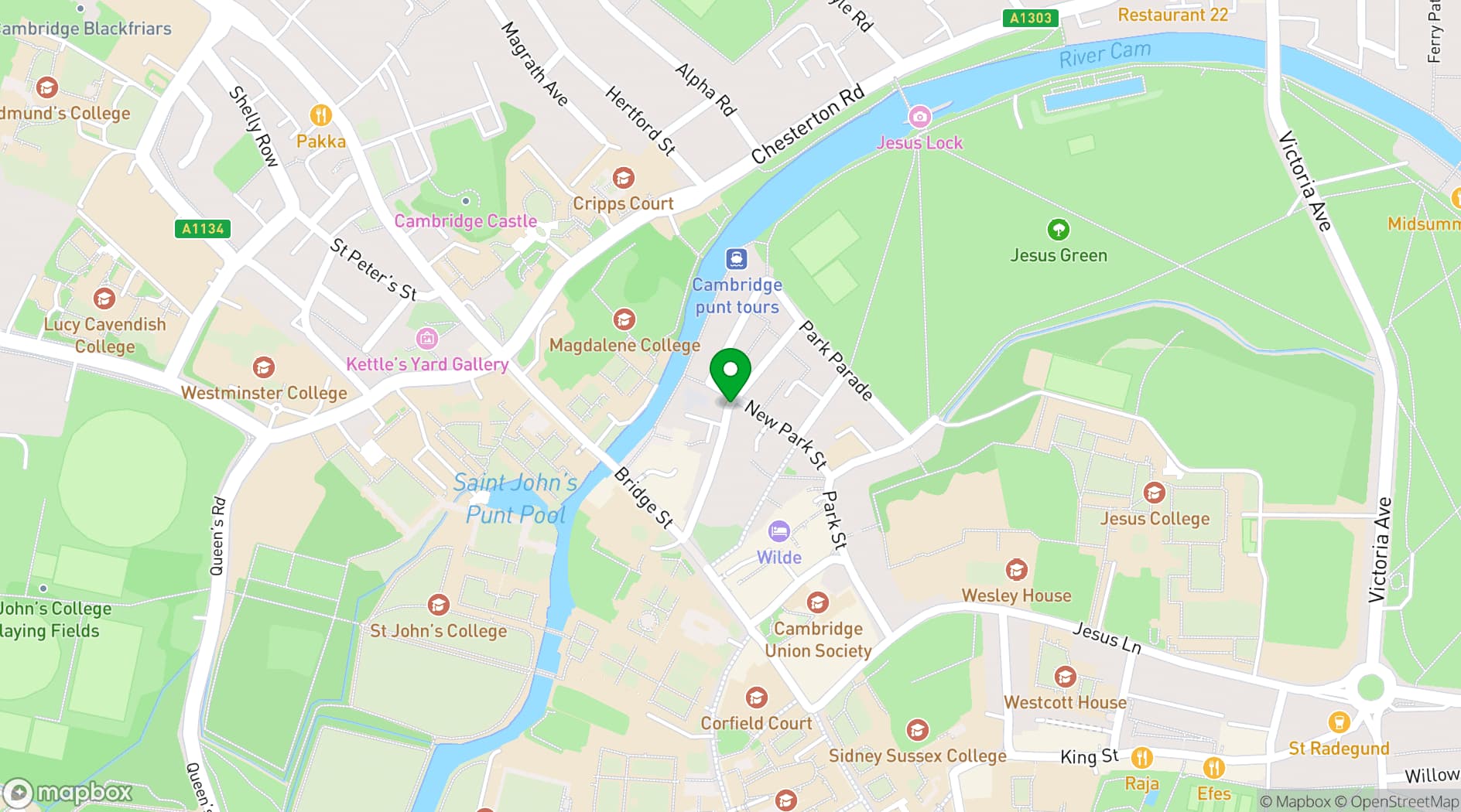 Map showing The Varsity Hotel & Spa