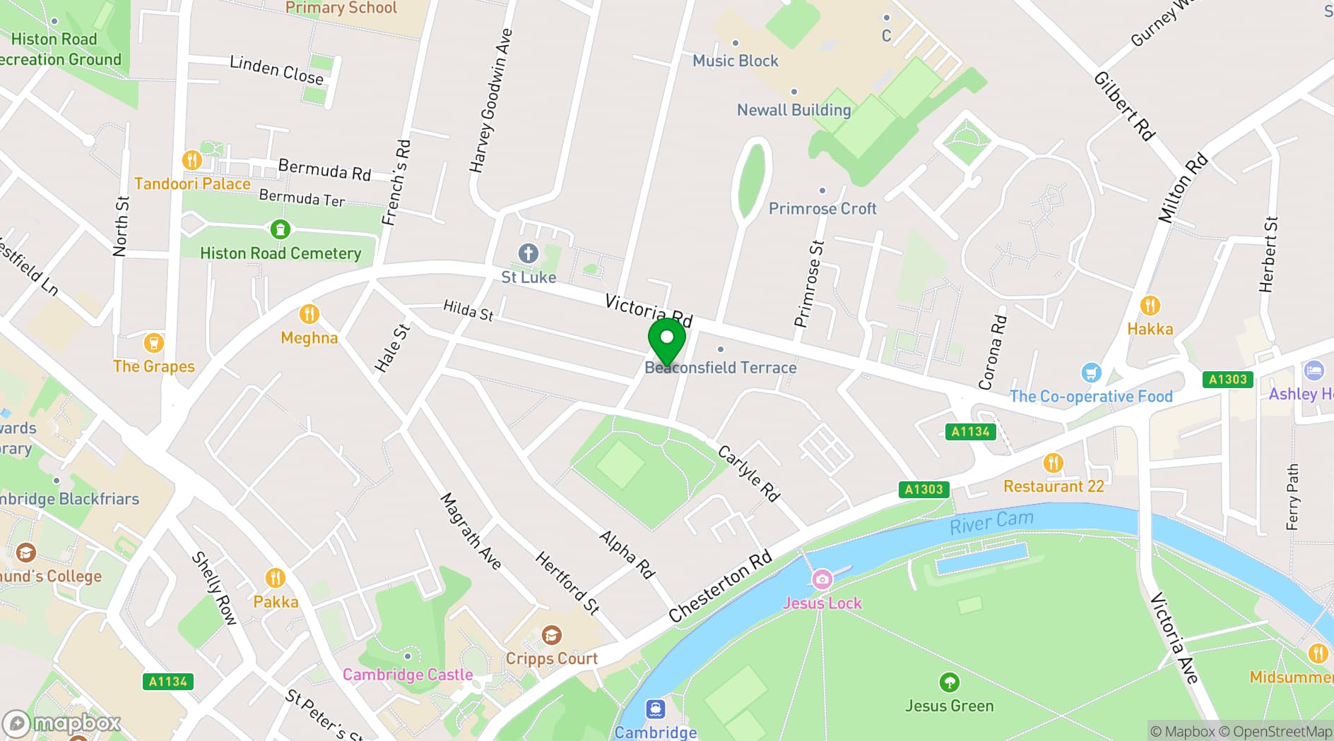 Map showing NCI Centre
