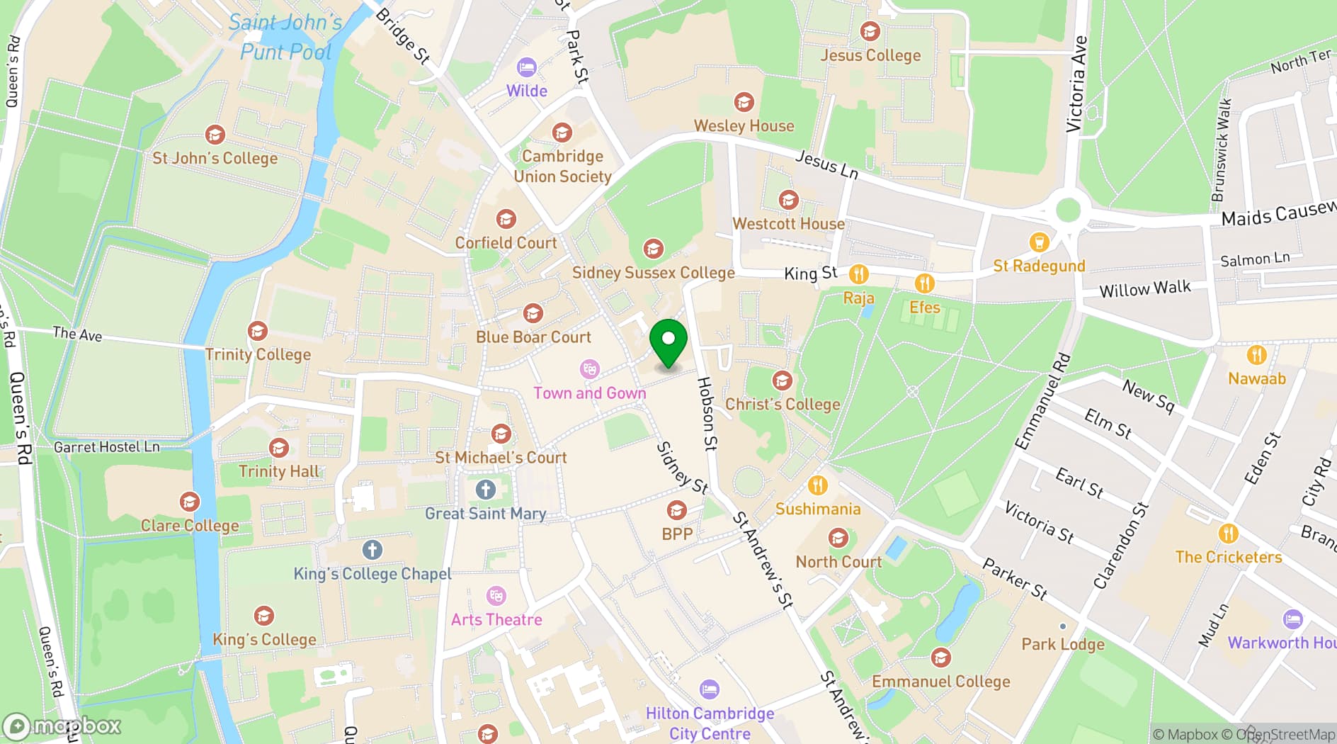 Map showing Vinyl Club