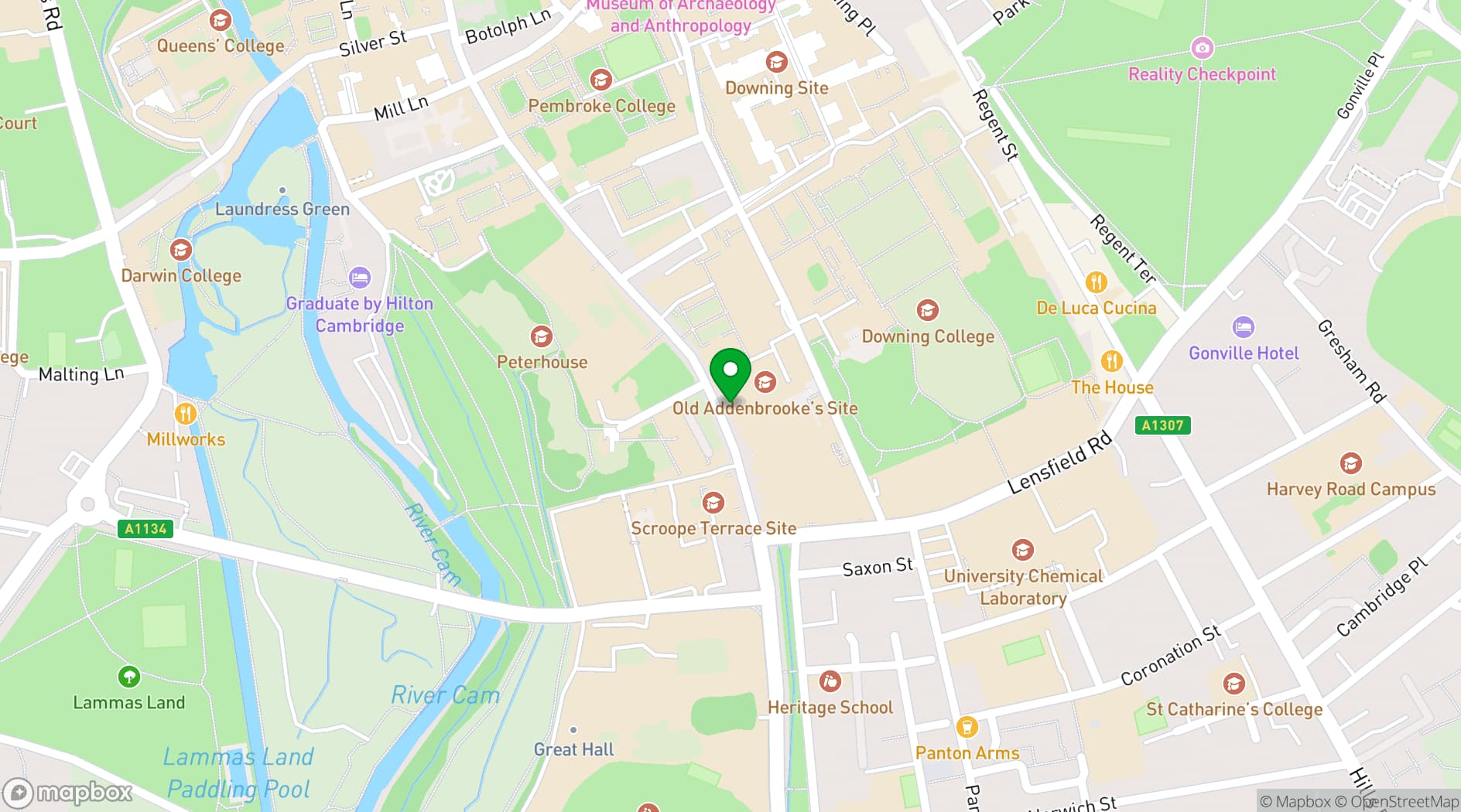 Map showing Hotel du Vin Cambridge