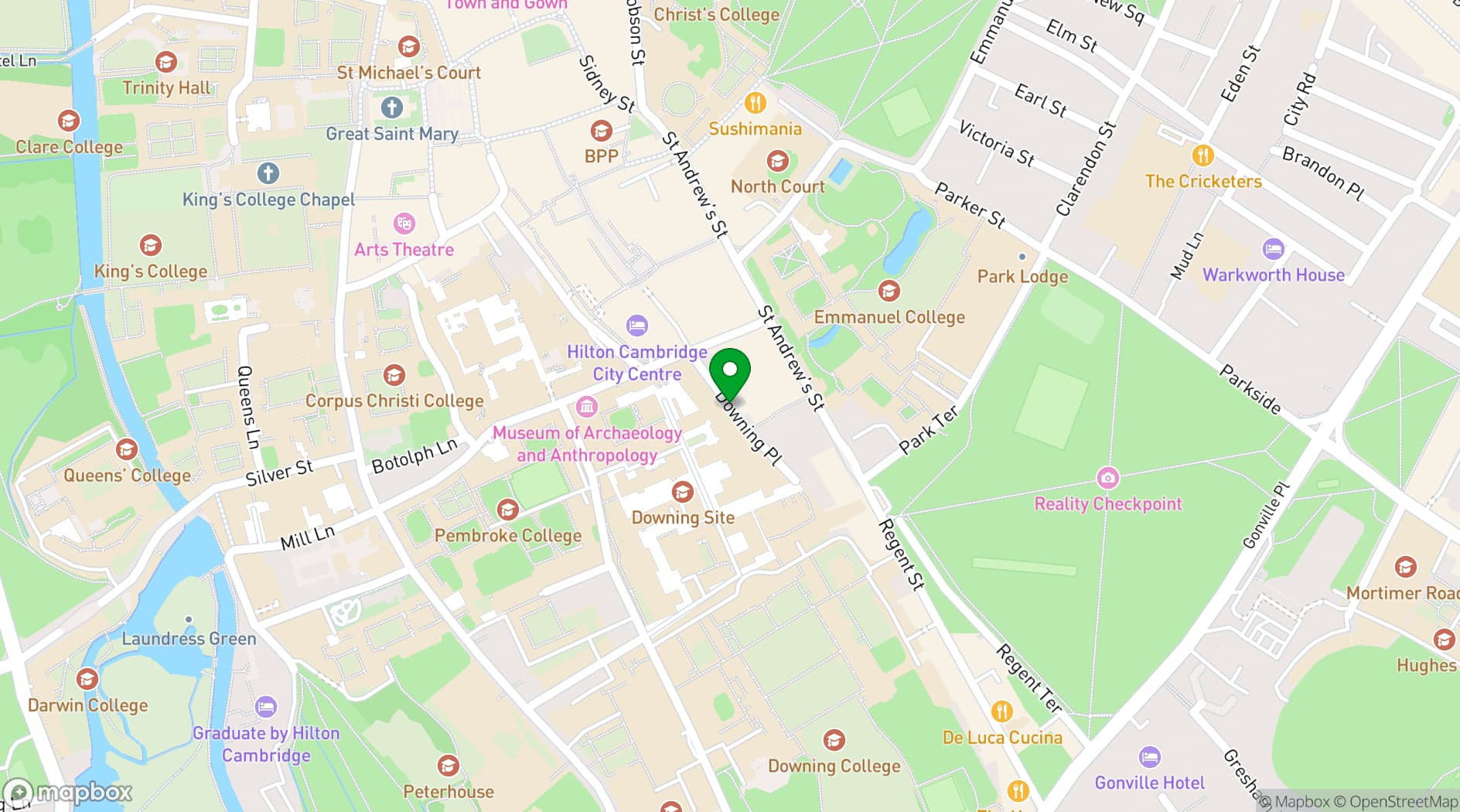 Map showing The Museum of Zoology