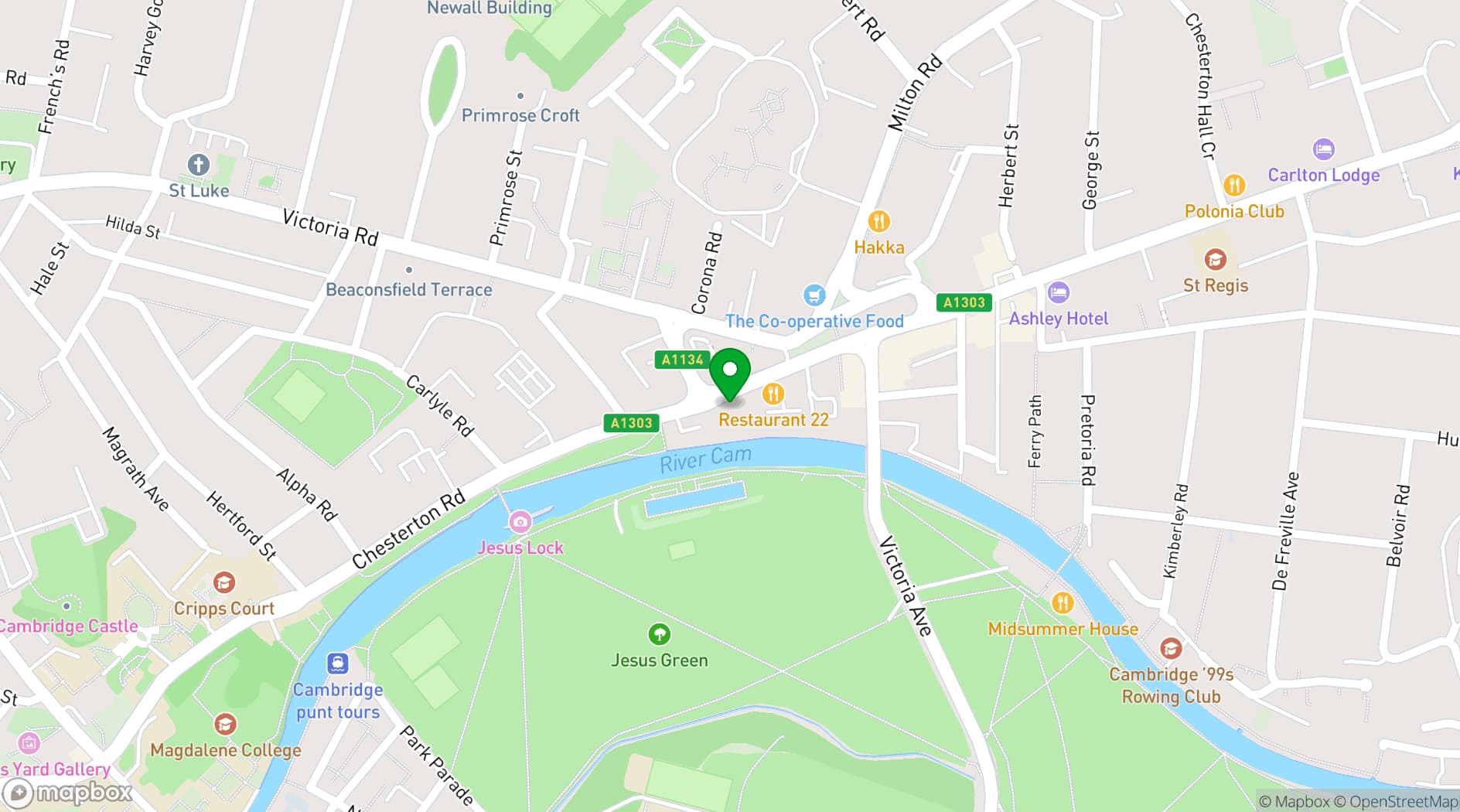Map showing The Tivoli