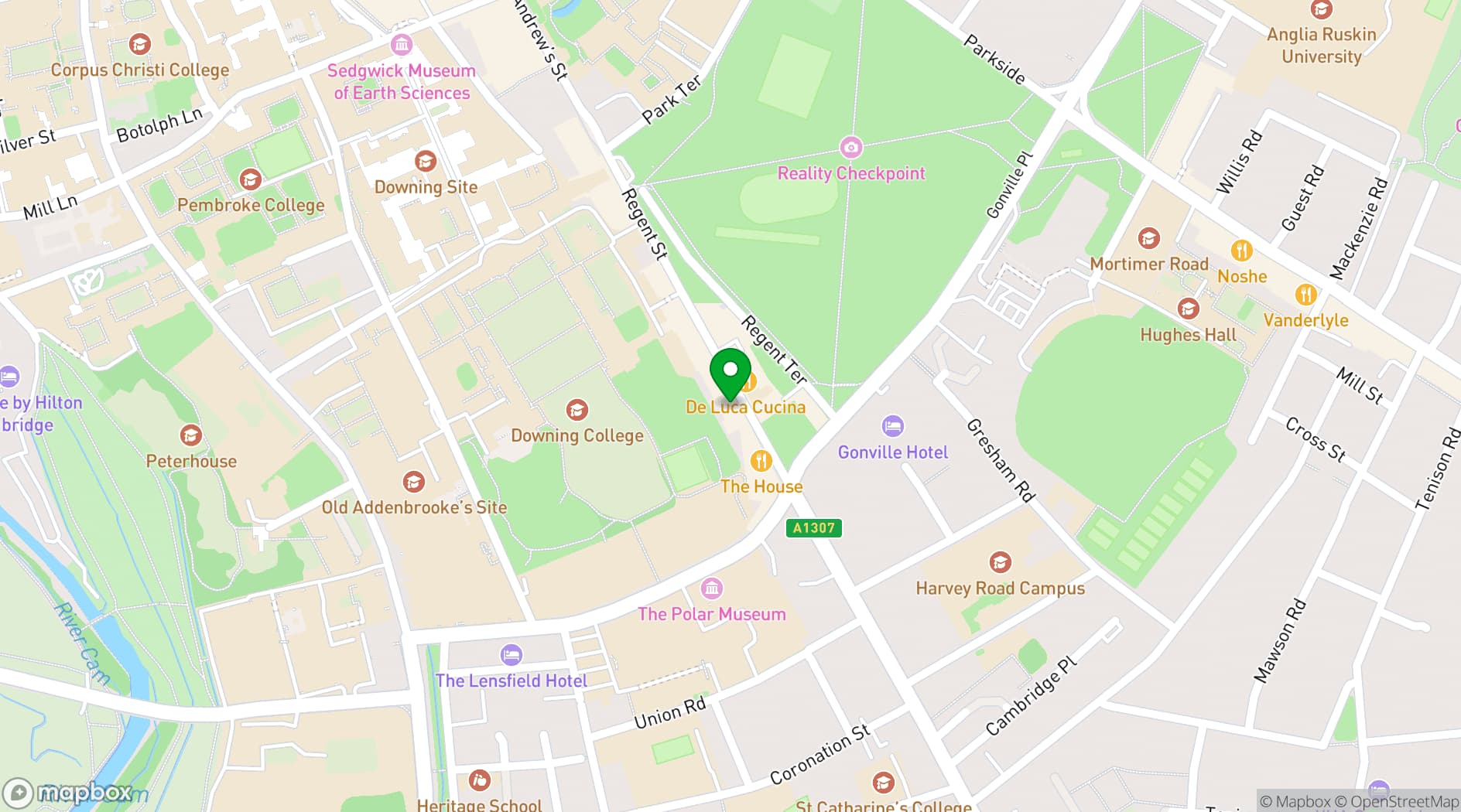 Map showing The LAB Cambridge
