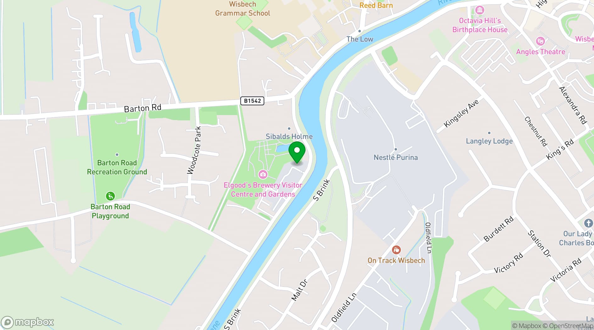 Map showing The Hop Rooms