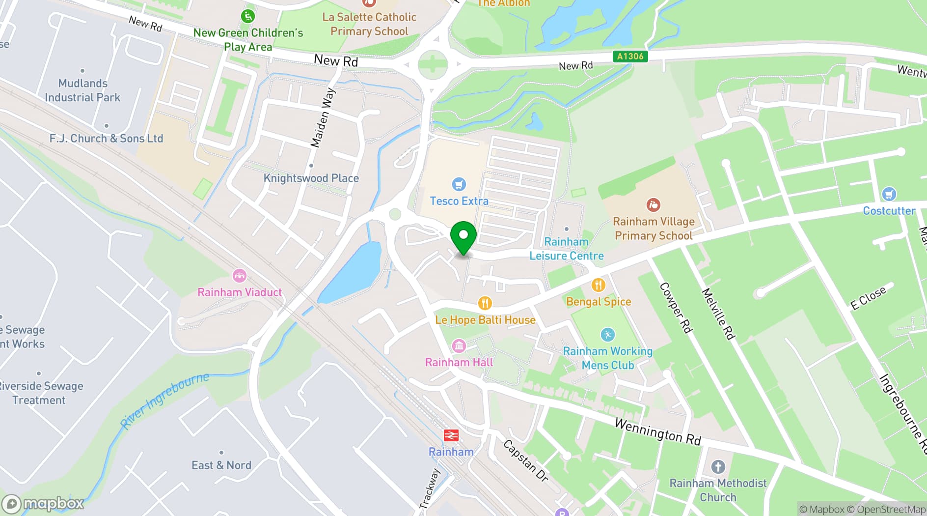 Map showing Royals Youth Centre