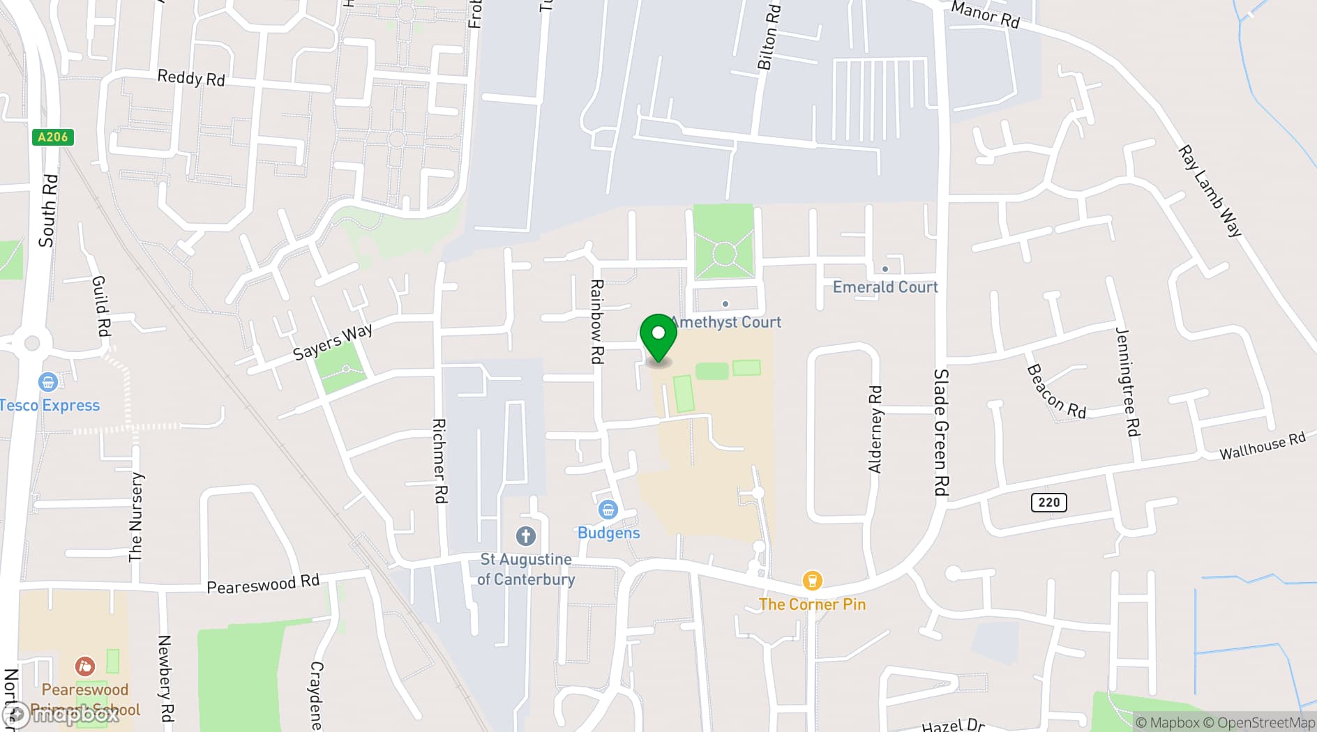 Map showing Slade Green Community Centre