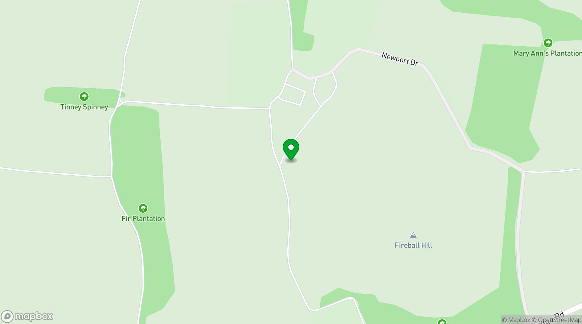 Map showing Parklands Quendon Hall