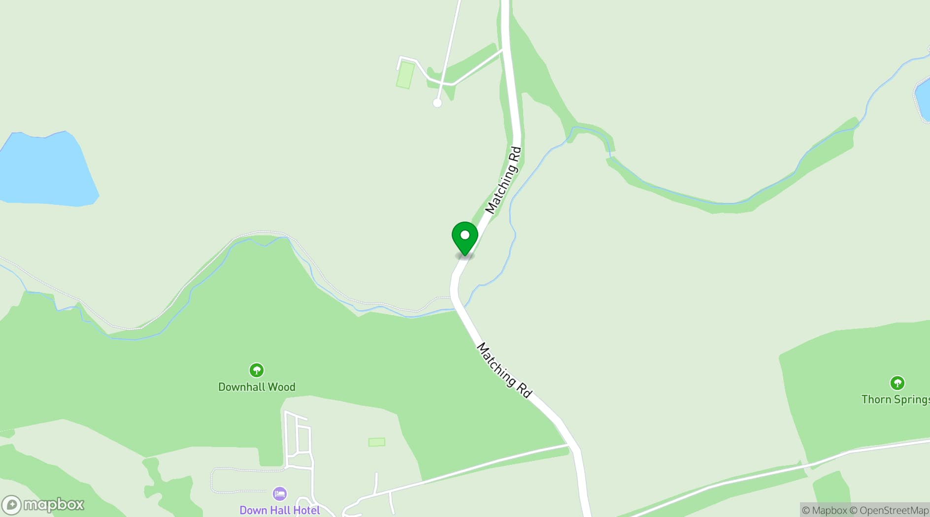 Map showing Down Hall Hotel & SPA