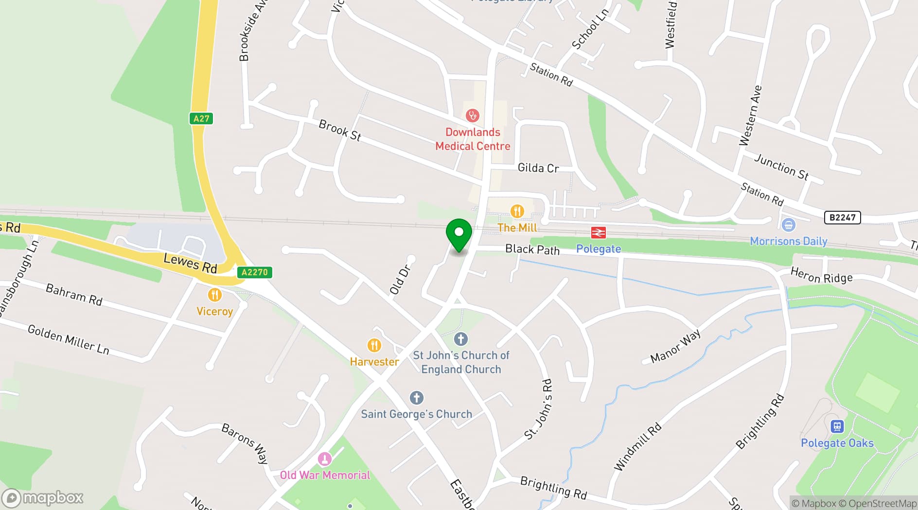 Map showing Studio 39 Pilates & Yoga