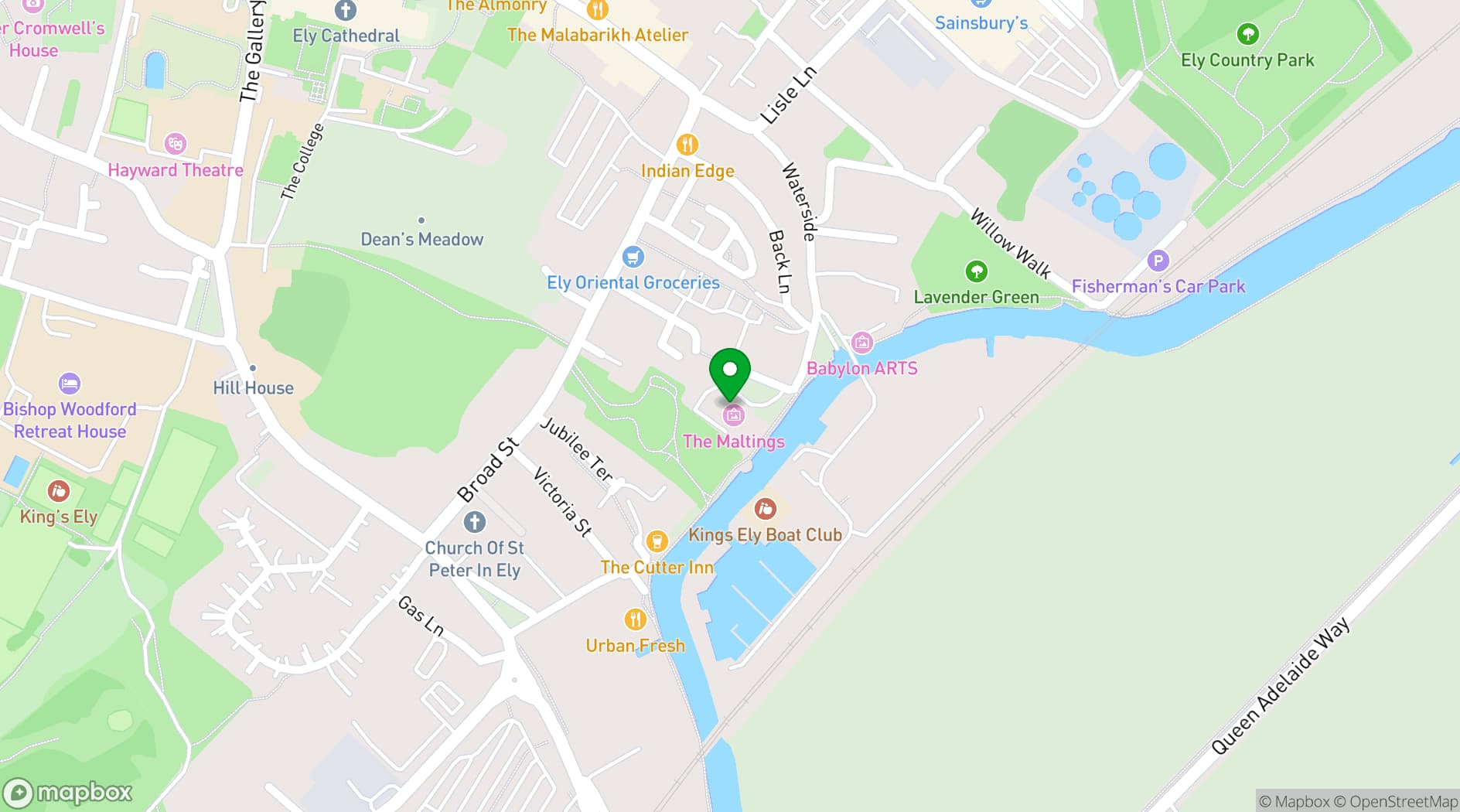 Map showing The Maltings