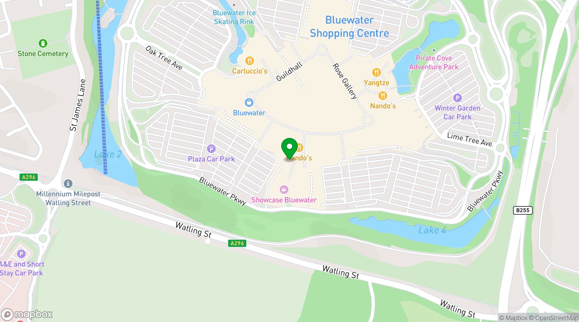 Map showing Big Easy Bluewater