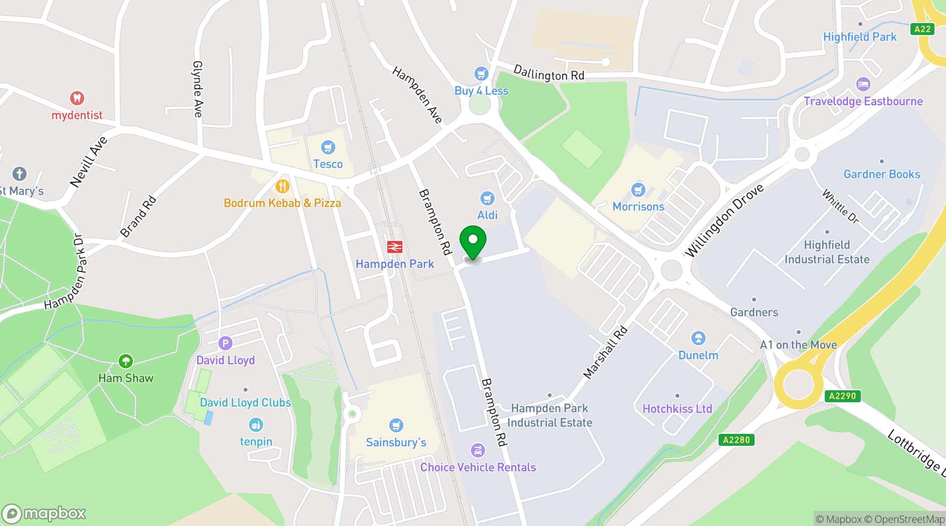 Map showing Faraday House