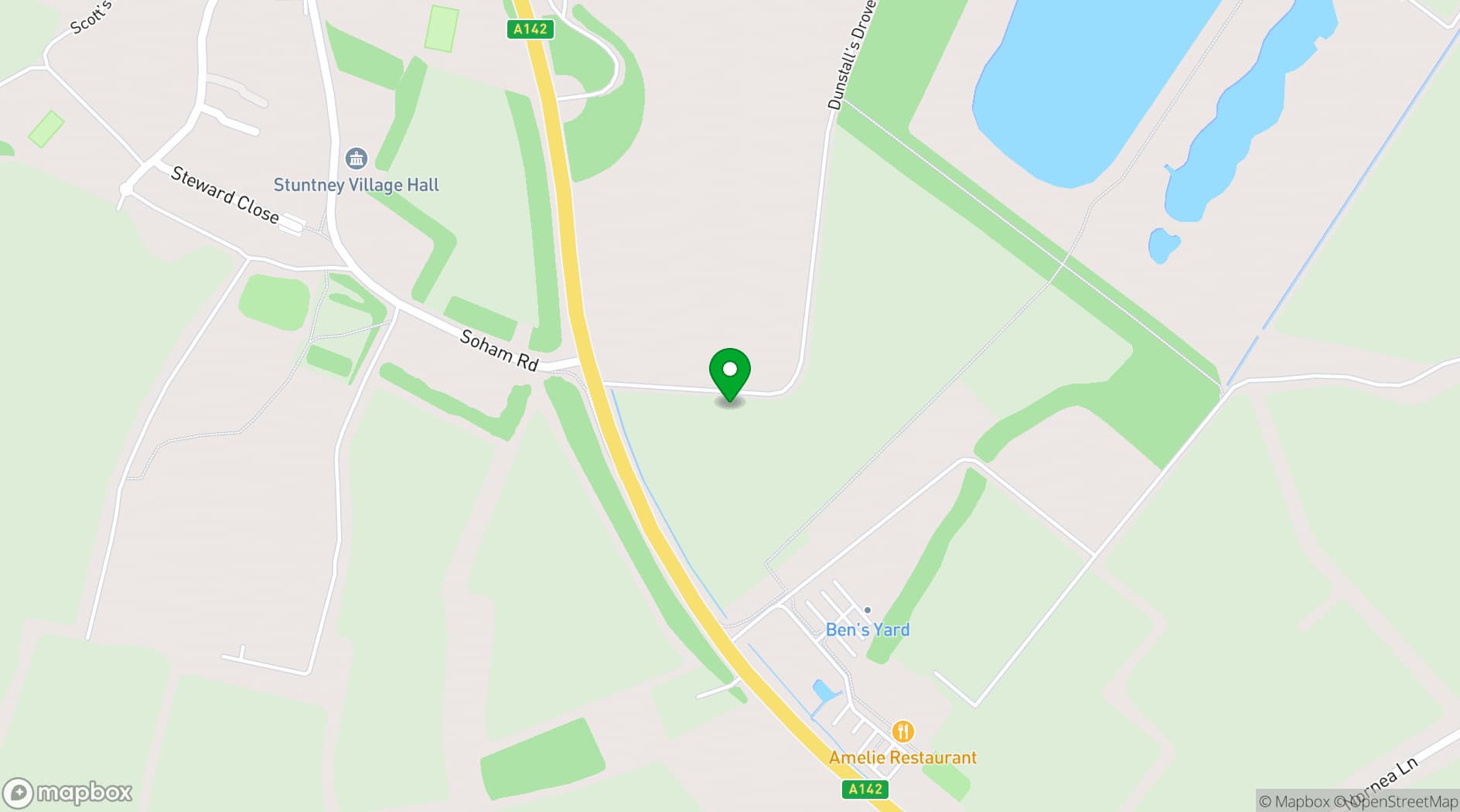Map showing Ben's Yard