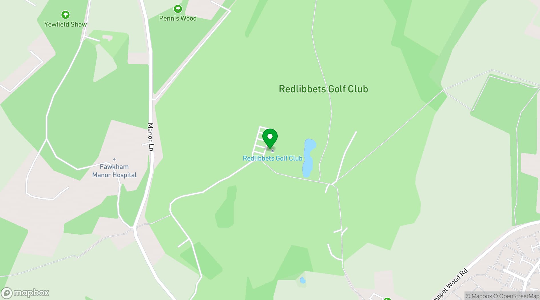 Map showing Redlibbets Golf Club